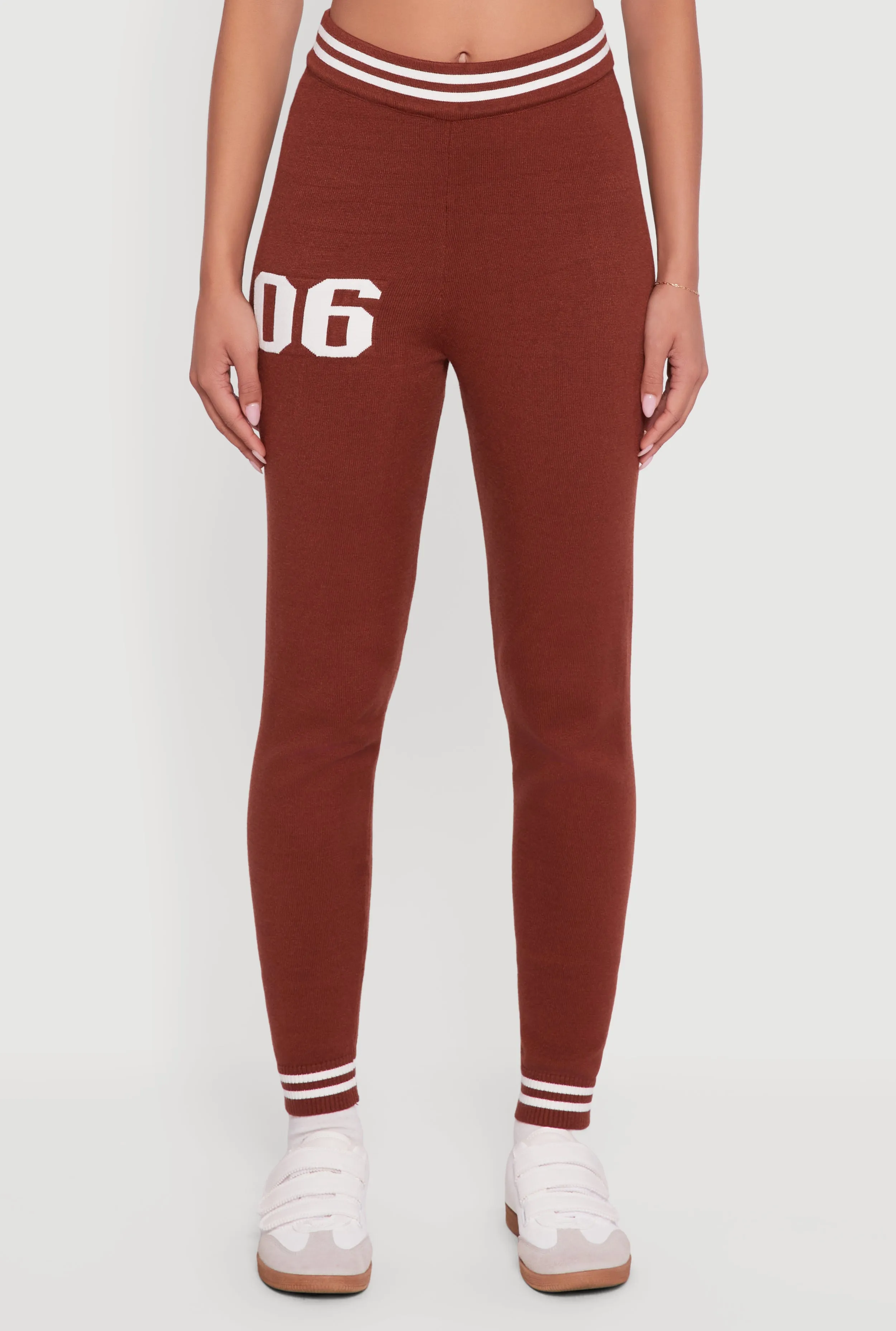 06 Graphic Varsity Stripe Skinny Leg Sweatpants sold by Rainbow product image thumbnail 3