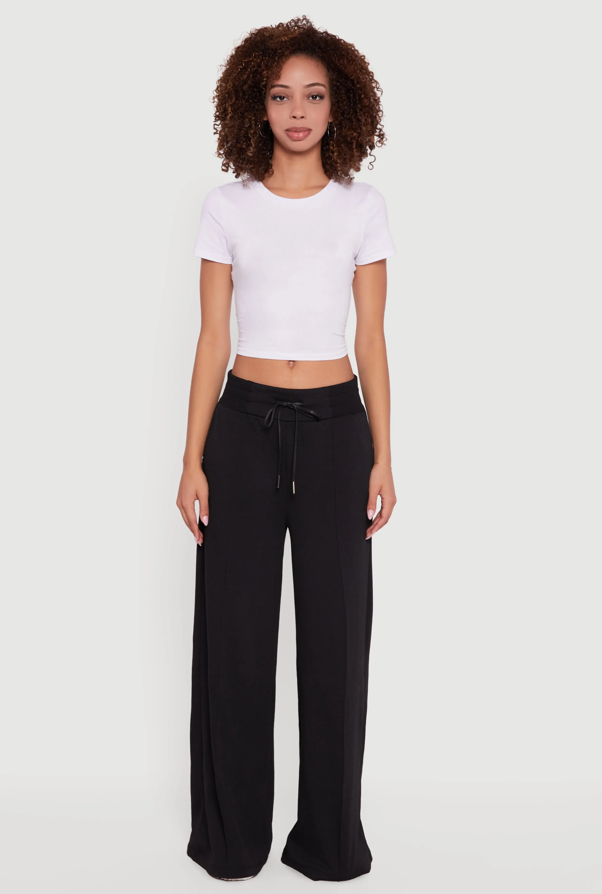 Mid Rise Wide Leg Fleece Lined Sweatpants sold by Rainbow product image thumbnail 2