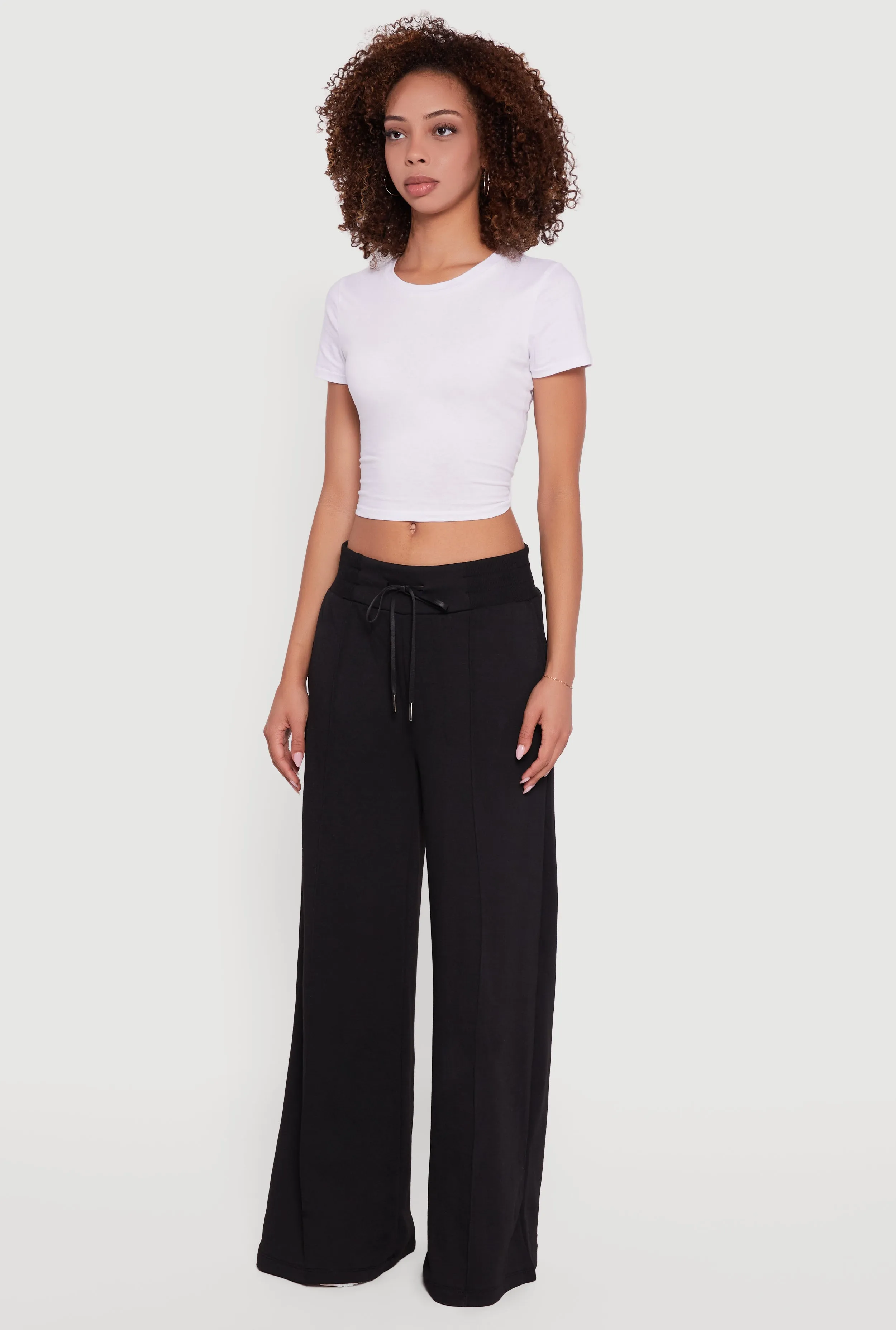 Mid Rise Wide Leg Fleece Lined Sweatpants sold by Rainbow product image thumbnail 3