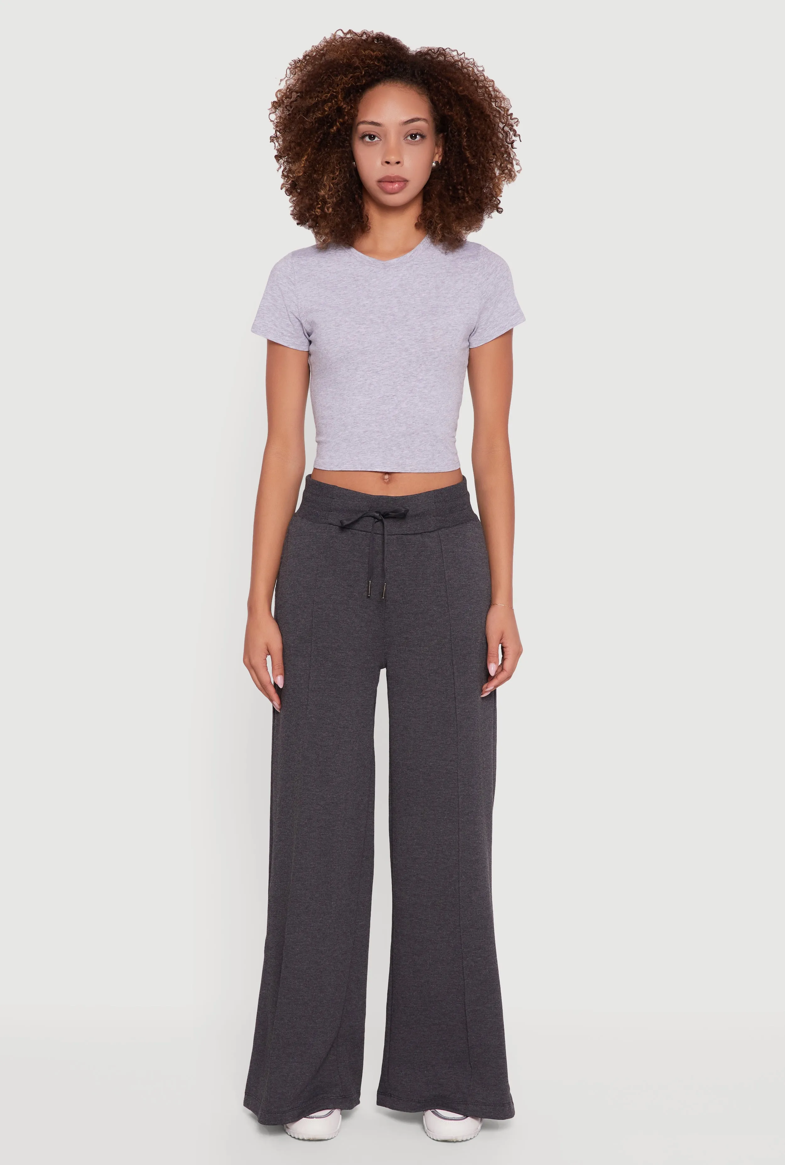Mid Rise Wide Leg Fleece Lined Sweatpants sold by Rainbow product image thumbnail 2