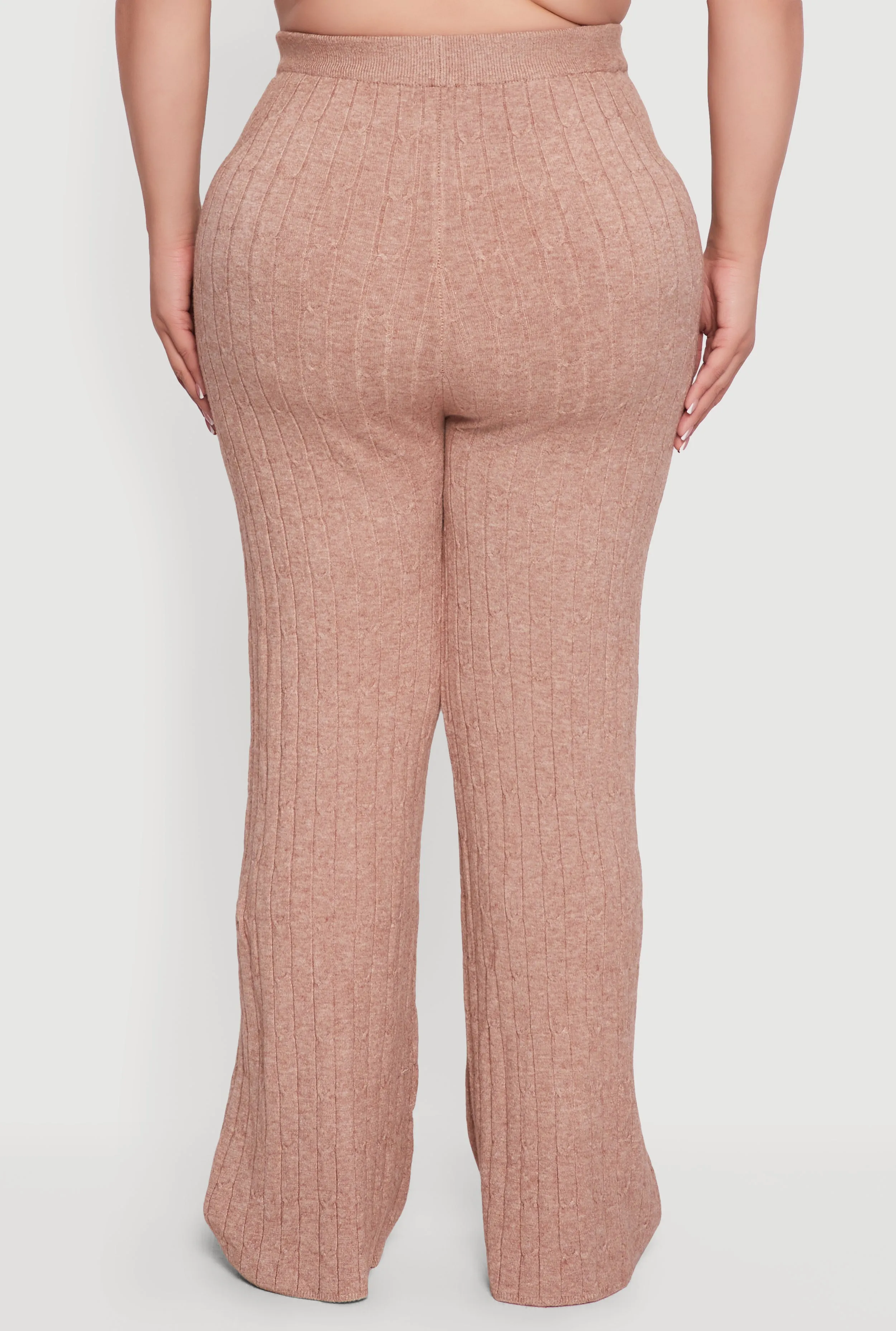 Plus Size Cable Knit Drawstring Detail Pants sold by Rainbow product image thumbnail 5