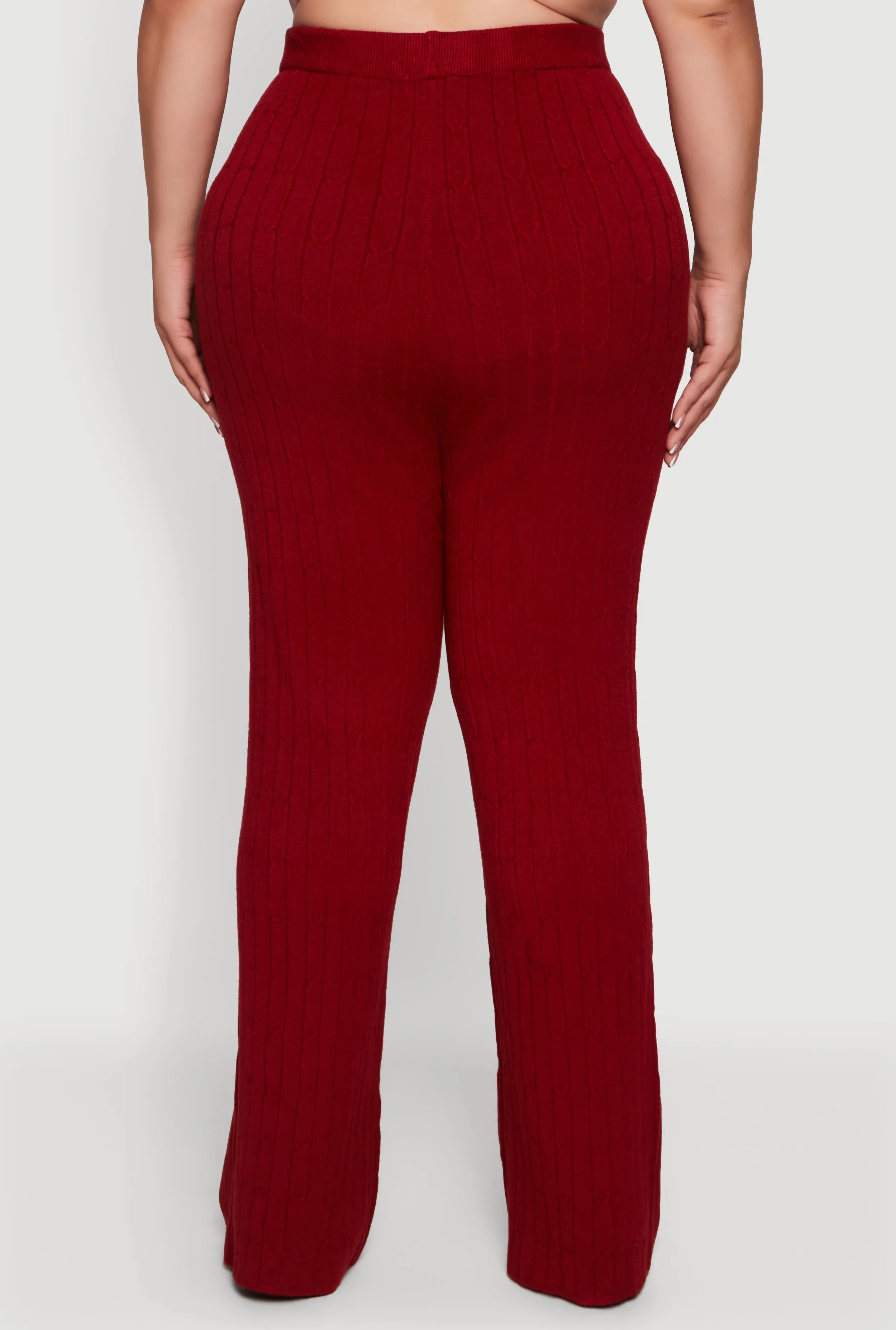 Plus Size Cable Knit Drawstring Detail Pants sold by Rainbow product image thumbnail 5