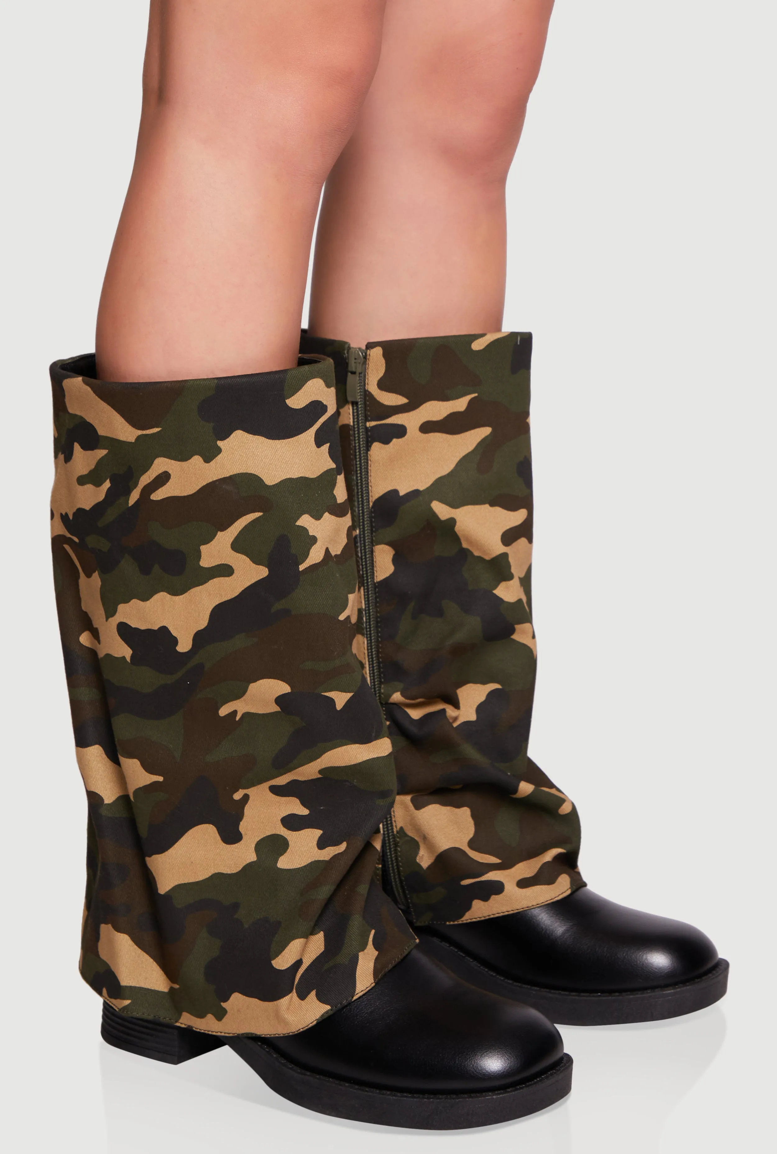 Mid Calf Block Heel Fold Over Boots sold by Rainbow product image thumbnail 2