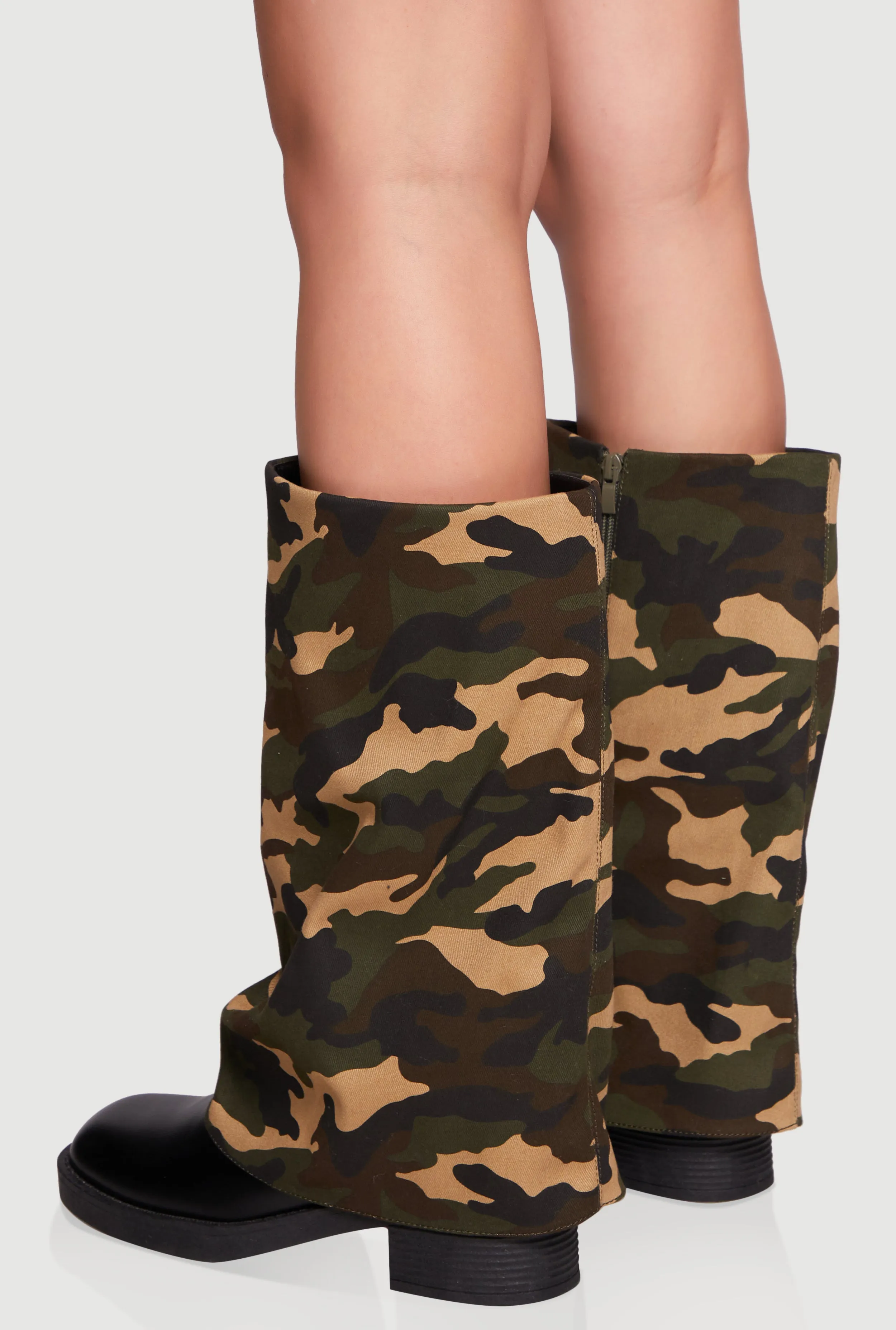 Mid Calf Block Heel Fold Over Boots sold by Rainbow product image thumbnail 3