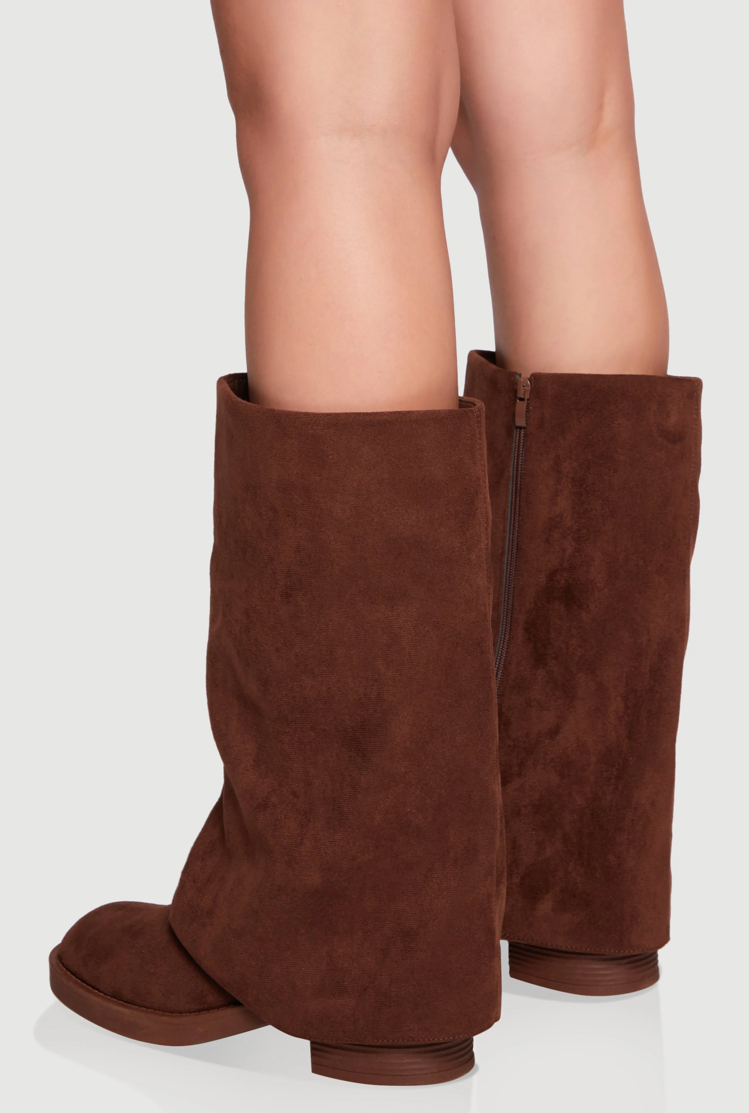 Mid Calf Block Heel Fold Over Boots sold by Rainbow product image thumbnail 3