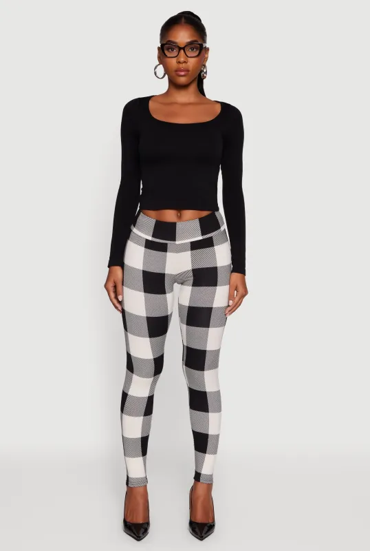 Patterned Fleece Lined Leggings sold by Rainbow