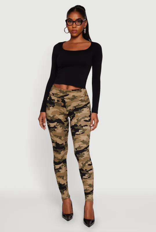 Patterned Fleece Lined Leggings sold by Rainbow