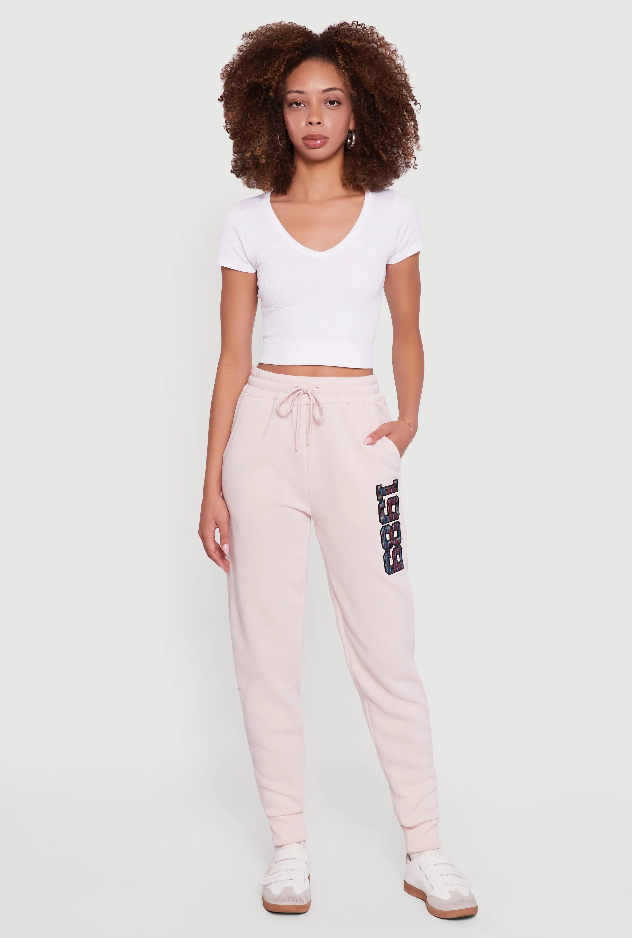 Embroidered Graphic Drawstring Waist Joggers sold by Rainbow product image thumbnail 2