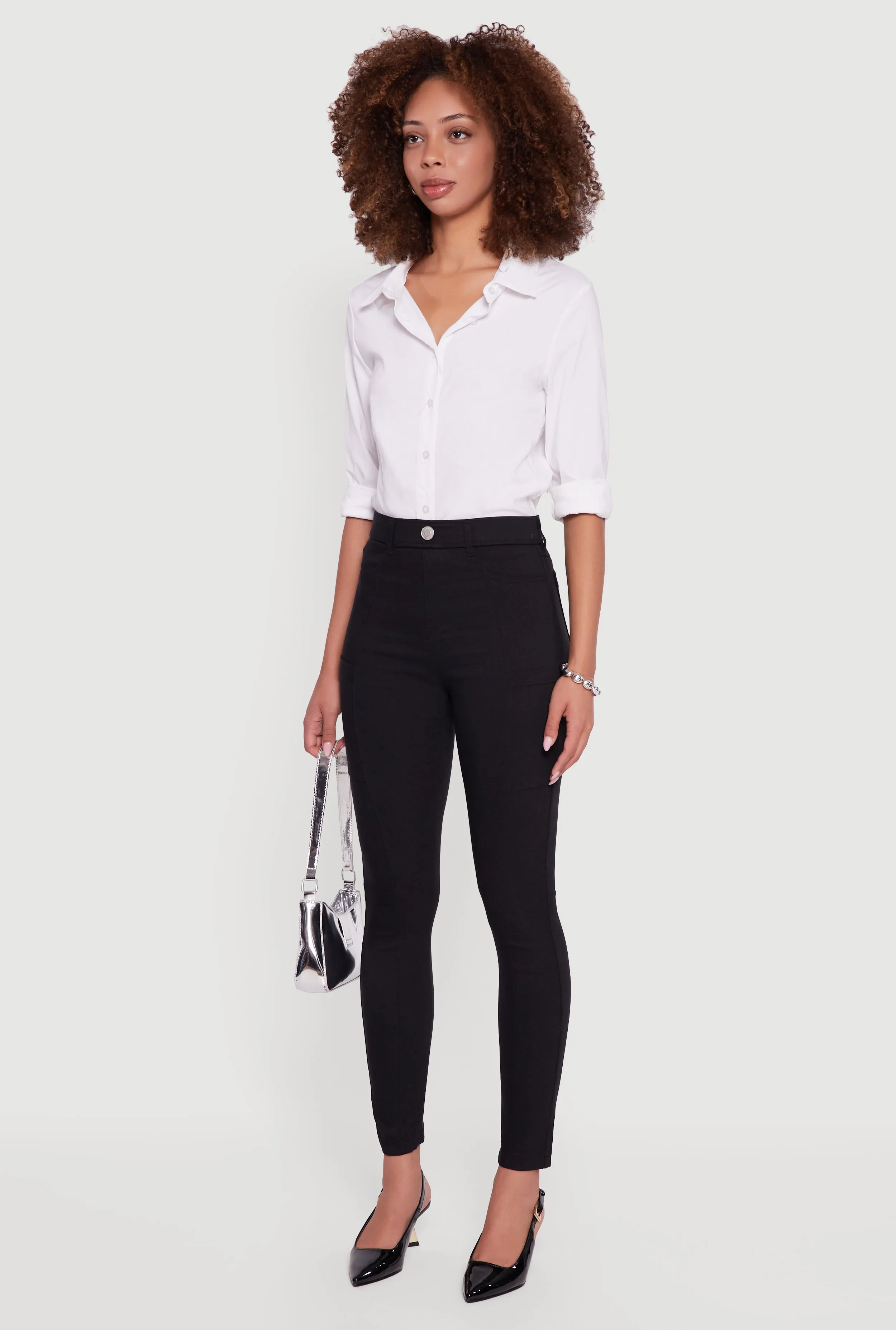 Hyper Stretch Pull On Skinny Leg Pants sold by Rainbow product image thumbnail 3