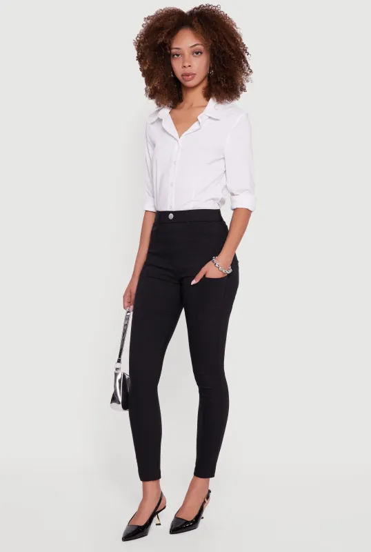 Hyper Stretch Pull On Skinny Leg Pants sold by Rainbow