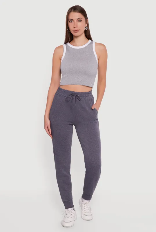 Embroidered Graphic Drawstring Waist Joggers sold by Rainbow