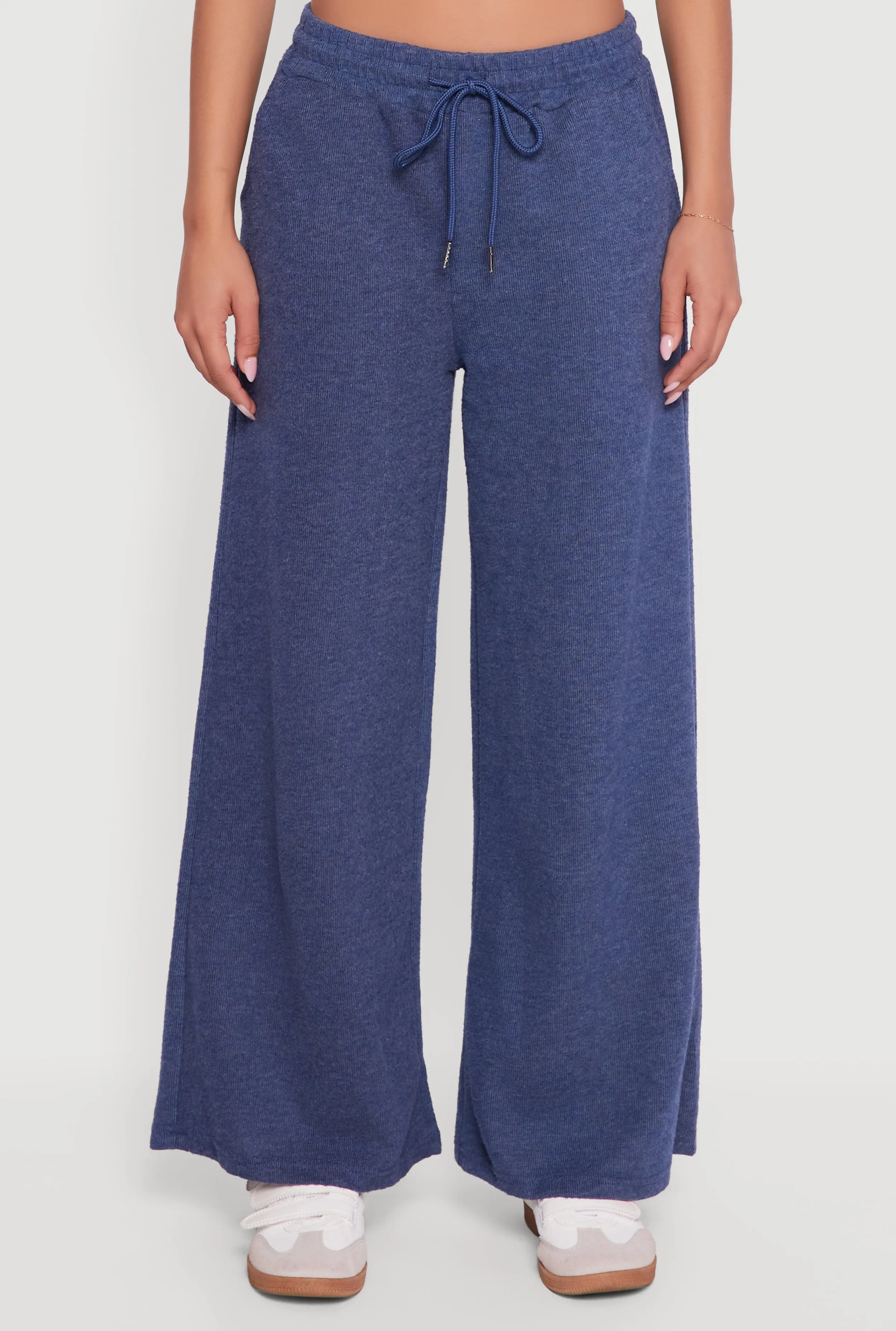 Marled Brushed Rib Knit Wide Leg Sweatpants sold by Rainbow product image thumbnail 5