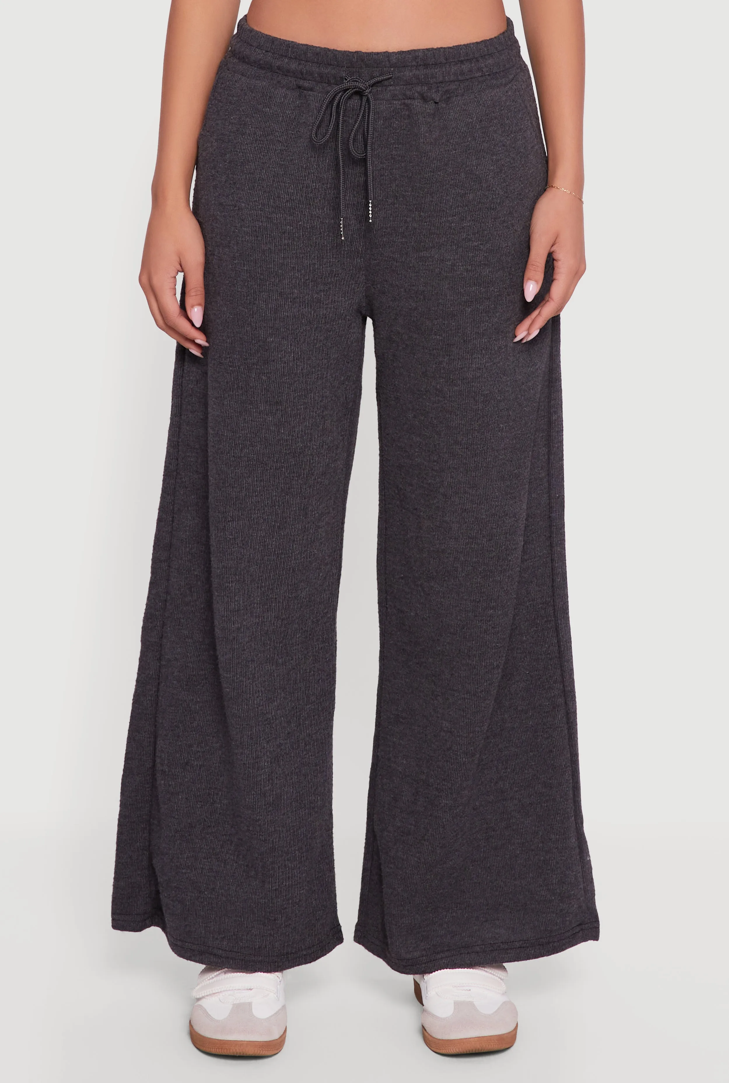 Marled Brushed Rib Knit Wide Leg Sweatpants sold by Rainbow product image thumbnail 5