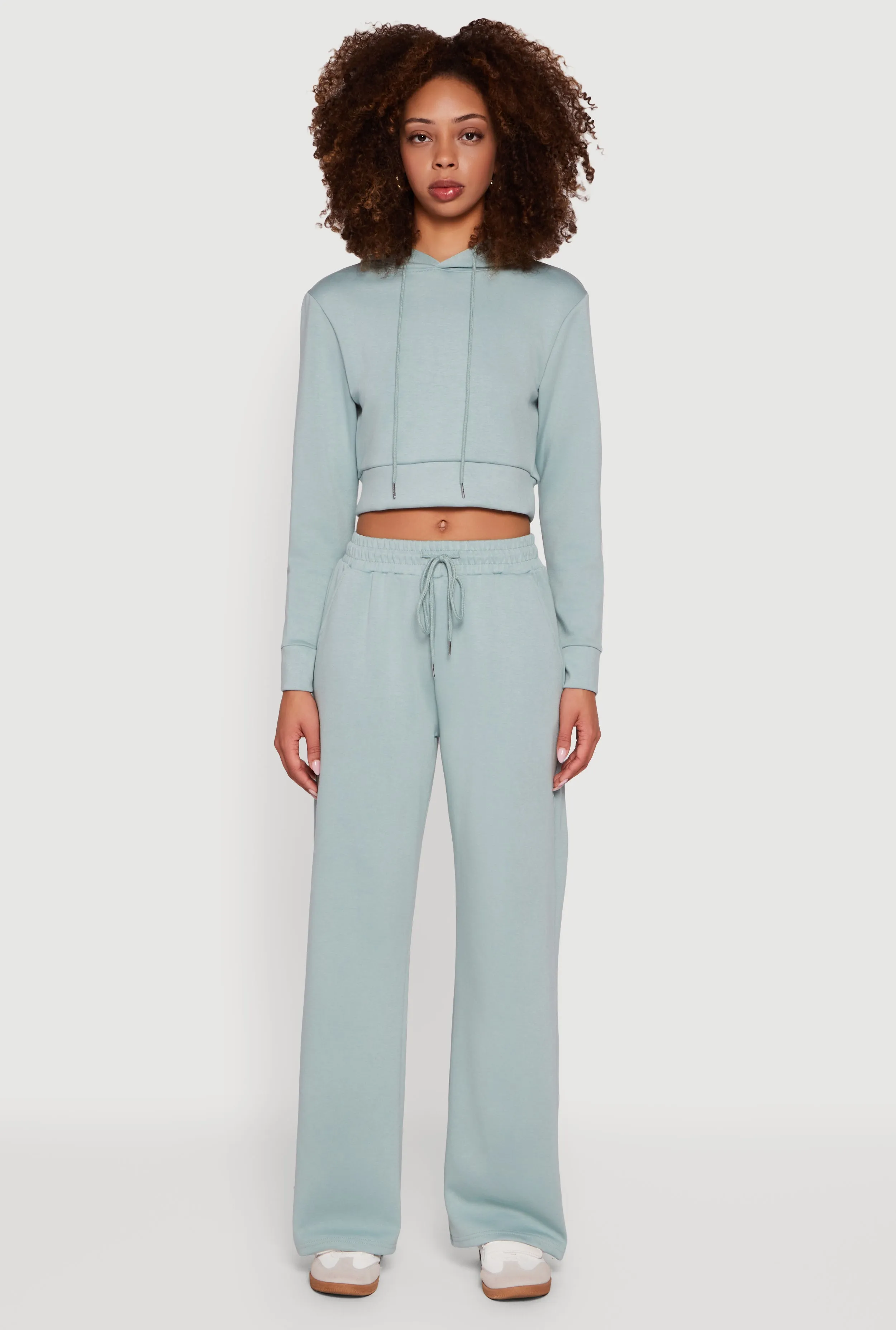 Pull On Drawstring Waist Wide Leg Sweatpants sold by Rainbow product image thumbnail 3