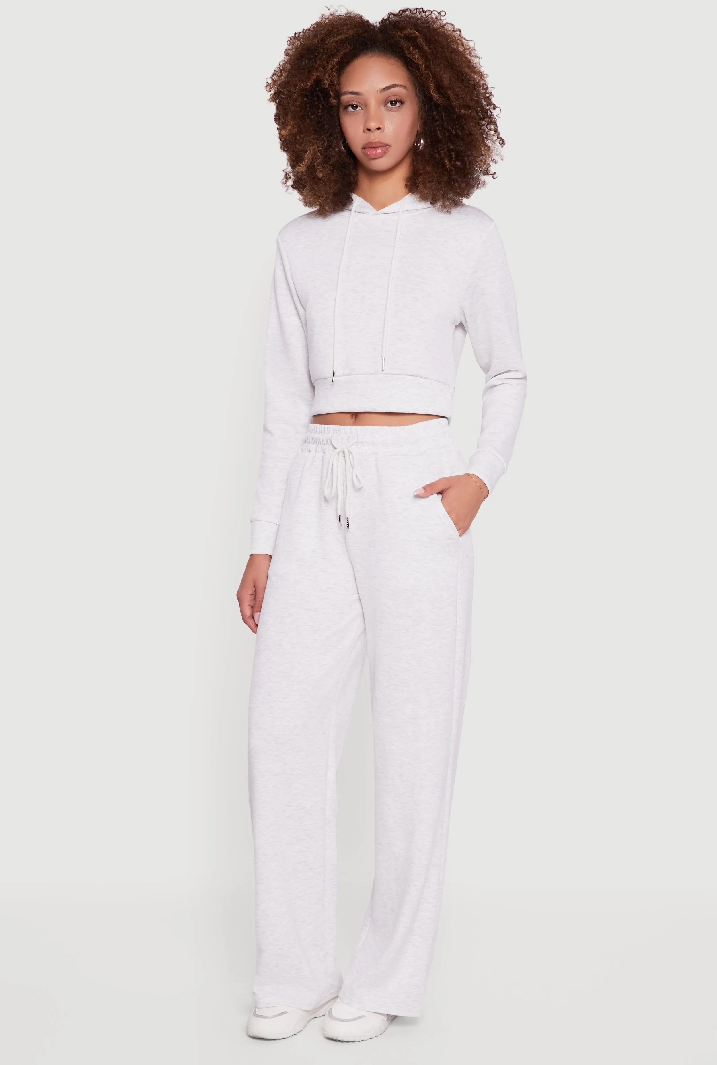 Pull On Drawstring Waist Wide Leg Sweatpants sold by Rainbow