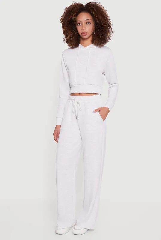 Pull On Drawstring Waist Wide Leg Sweatpants sold by Rainbow