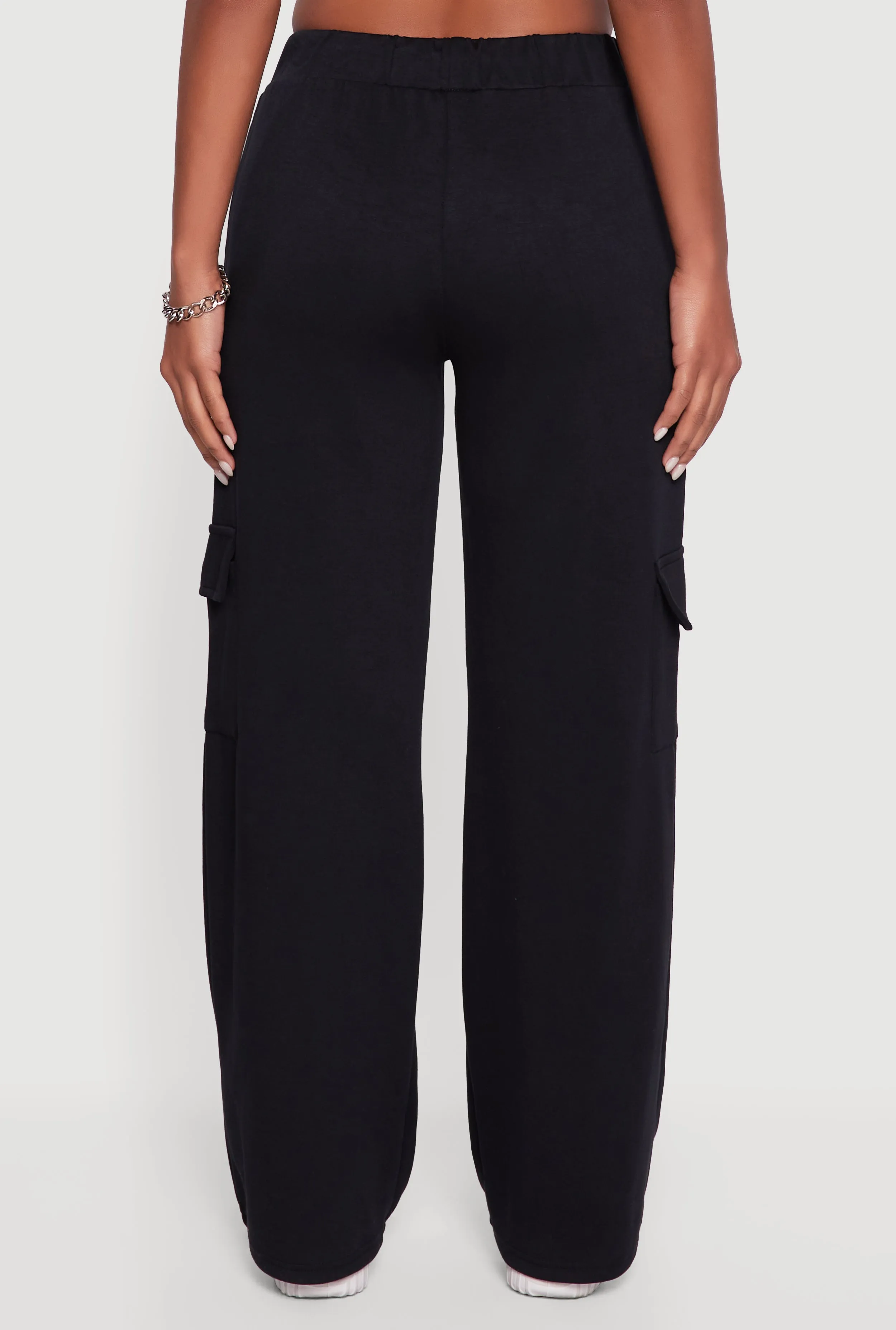 Drawstring Waist Straight Leg Cargo Sweatpants sold by Rainbow product image thumbnail 5