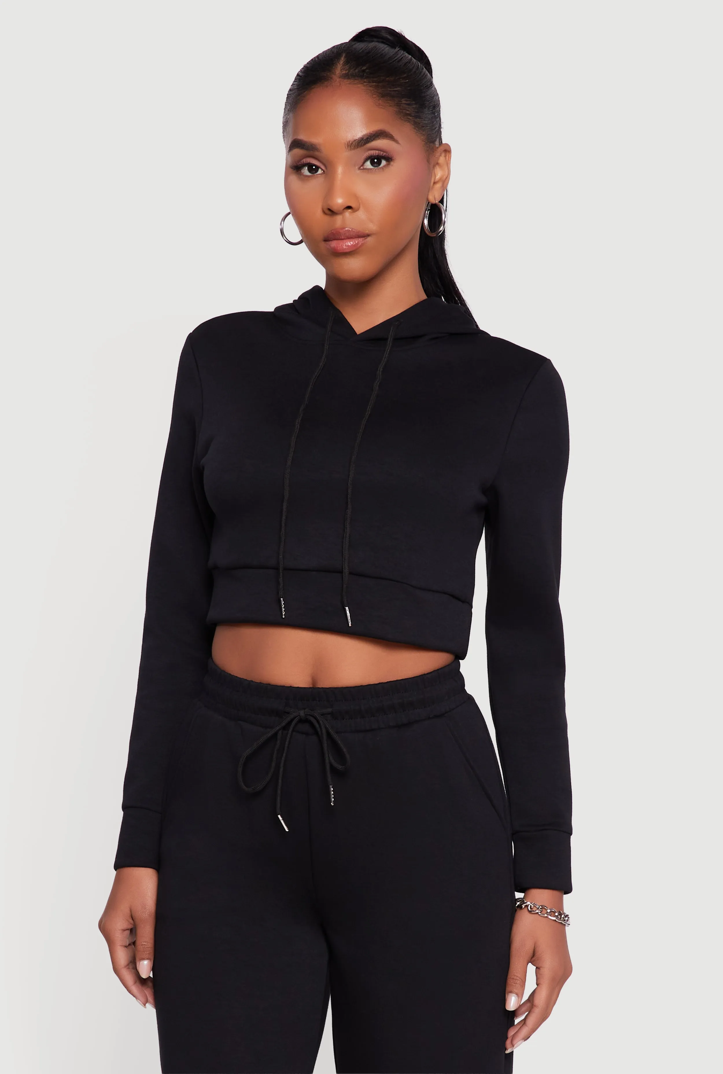Cropped Long Sleeve Pullover Hoodie sold by Rainbow product image thumbnail 3
