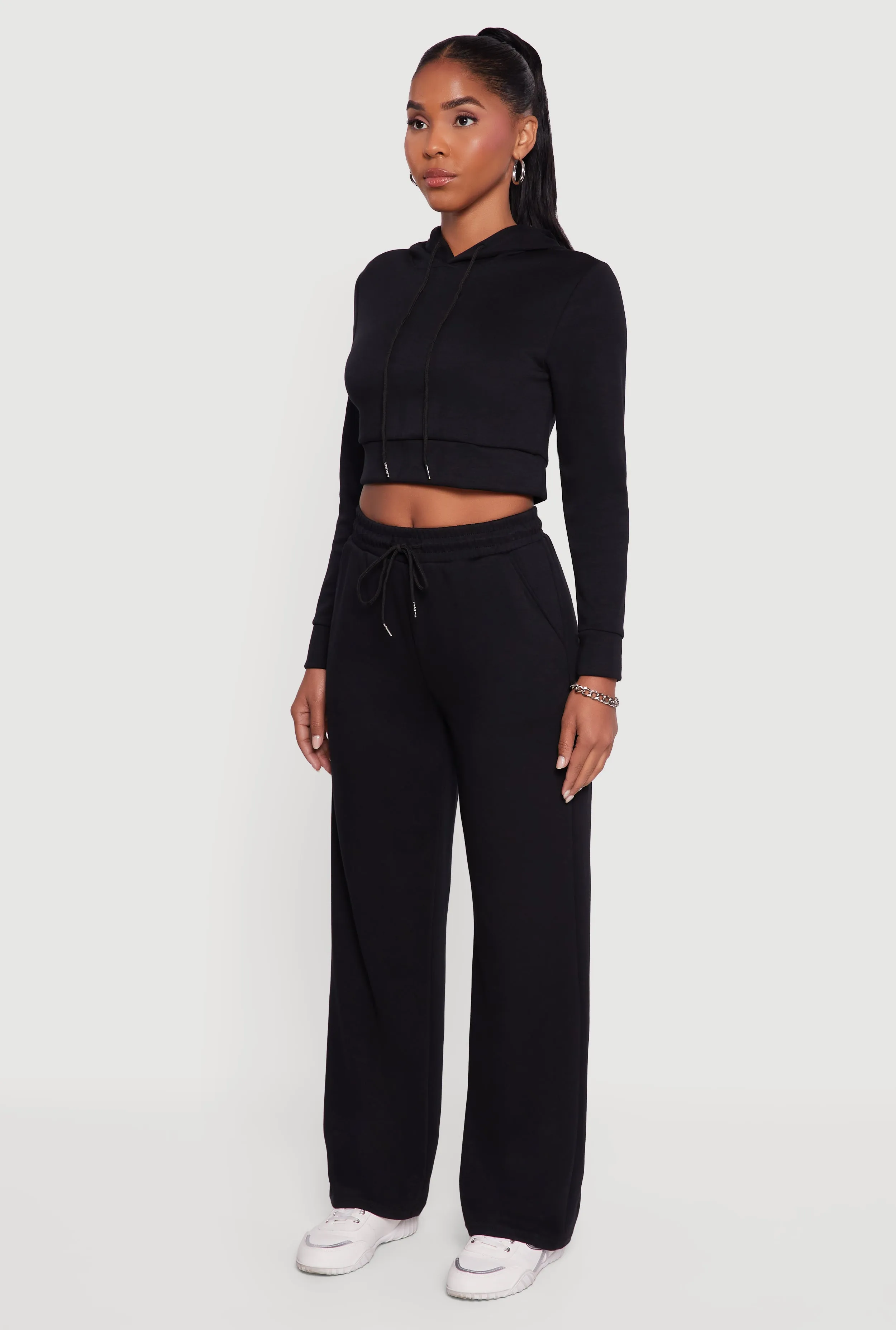 Cropped Long Sleeve Pullover Hoodie sold by Rainbow product image thumbnail 5