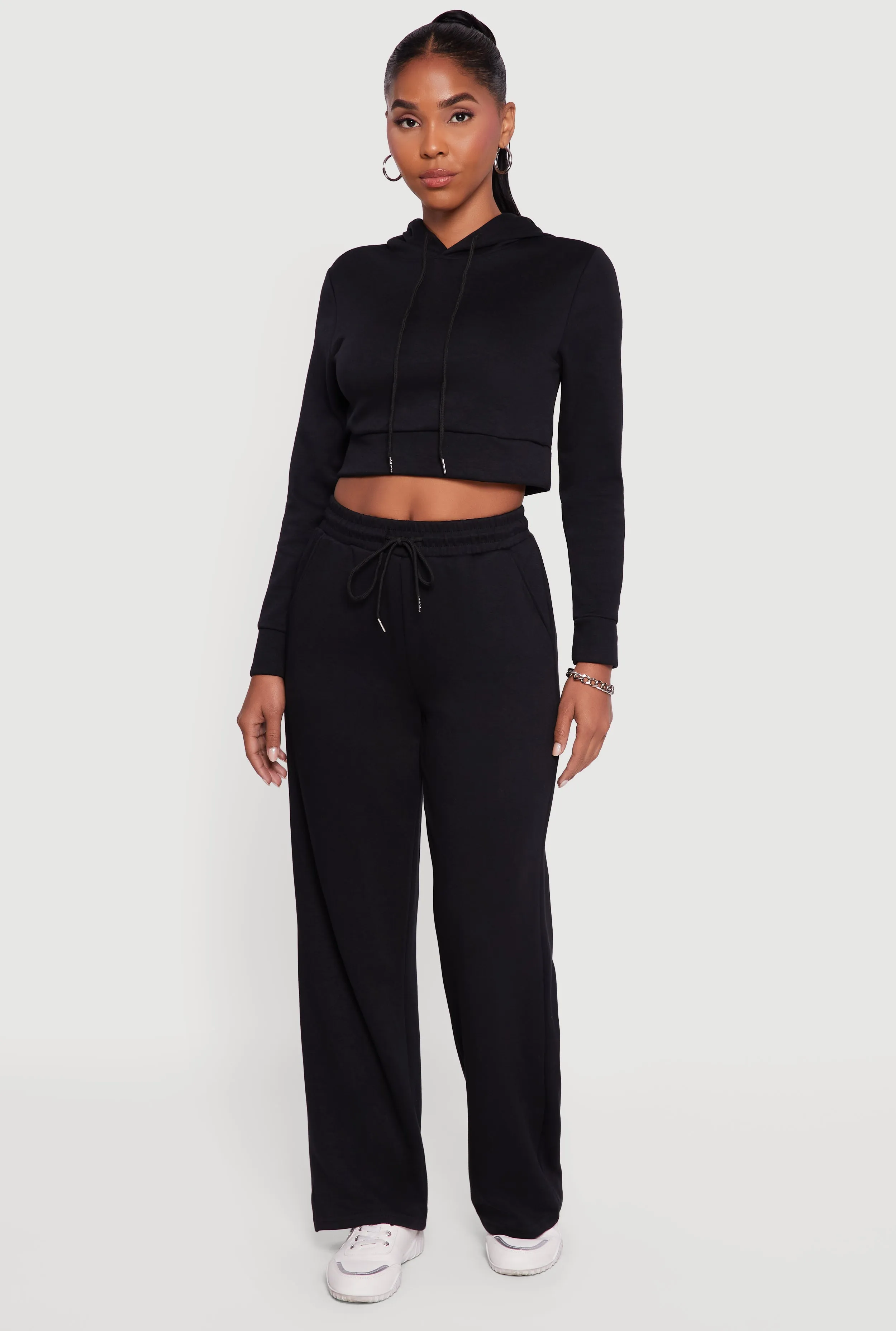 Cropped Long Sleeve Pullover Hoodie sold by Rainbow product image thumbnail 3