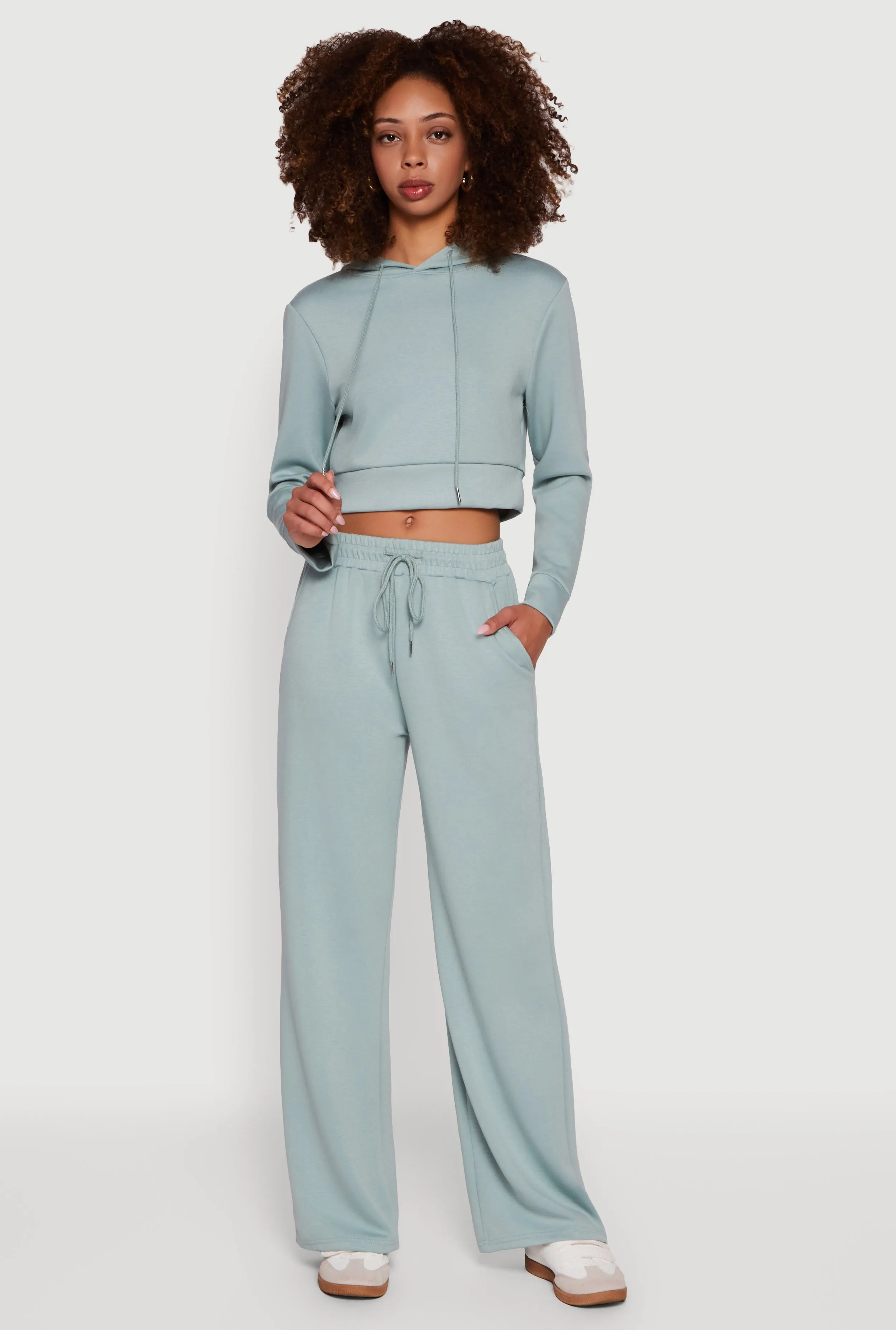 Cropped Long Sleeve Pullover Hoodie sold by Rainbow product image thumbnail 3