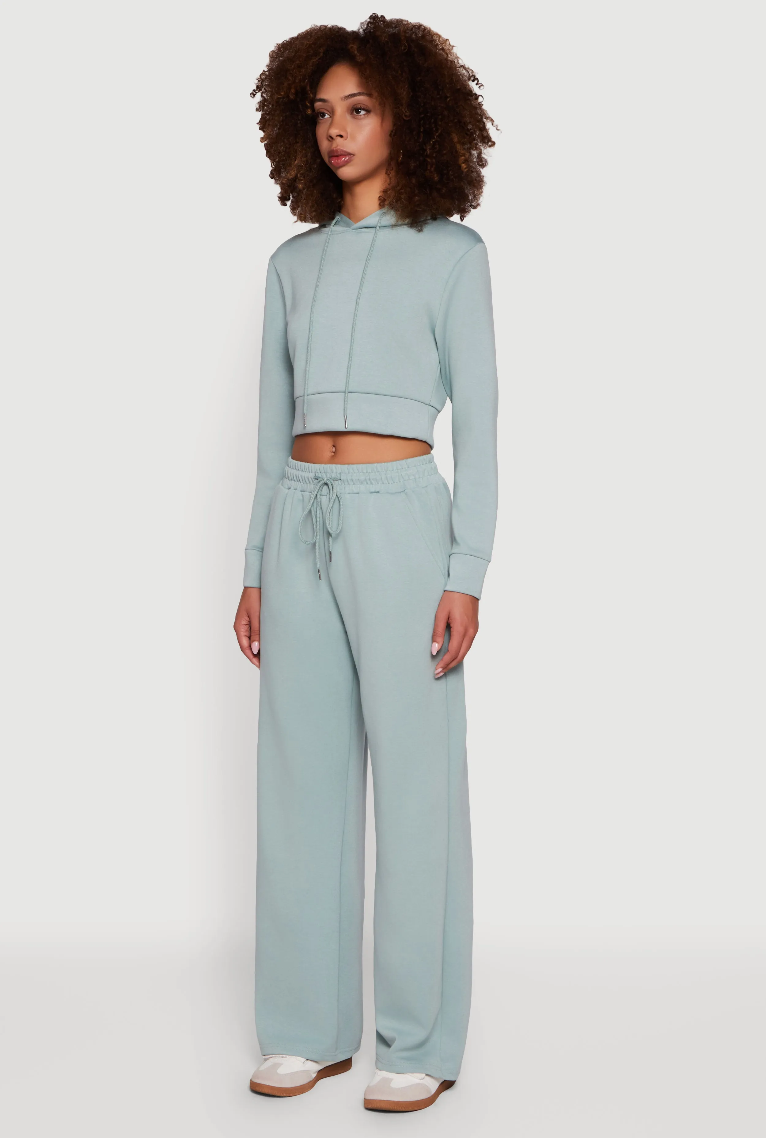 Cropped Long Sleeve Pullover Hoodie sold by Rainbow product image thumbnail 5