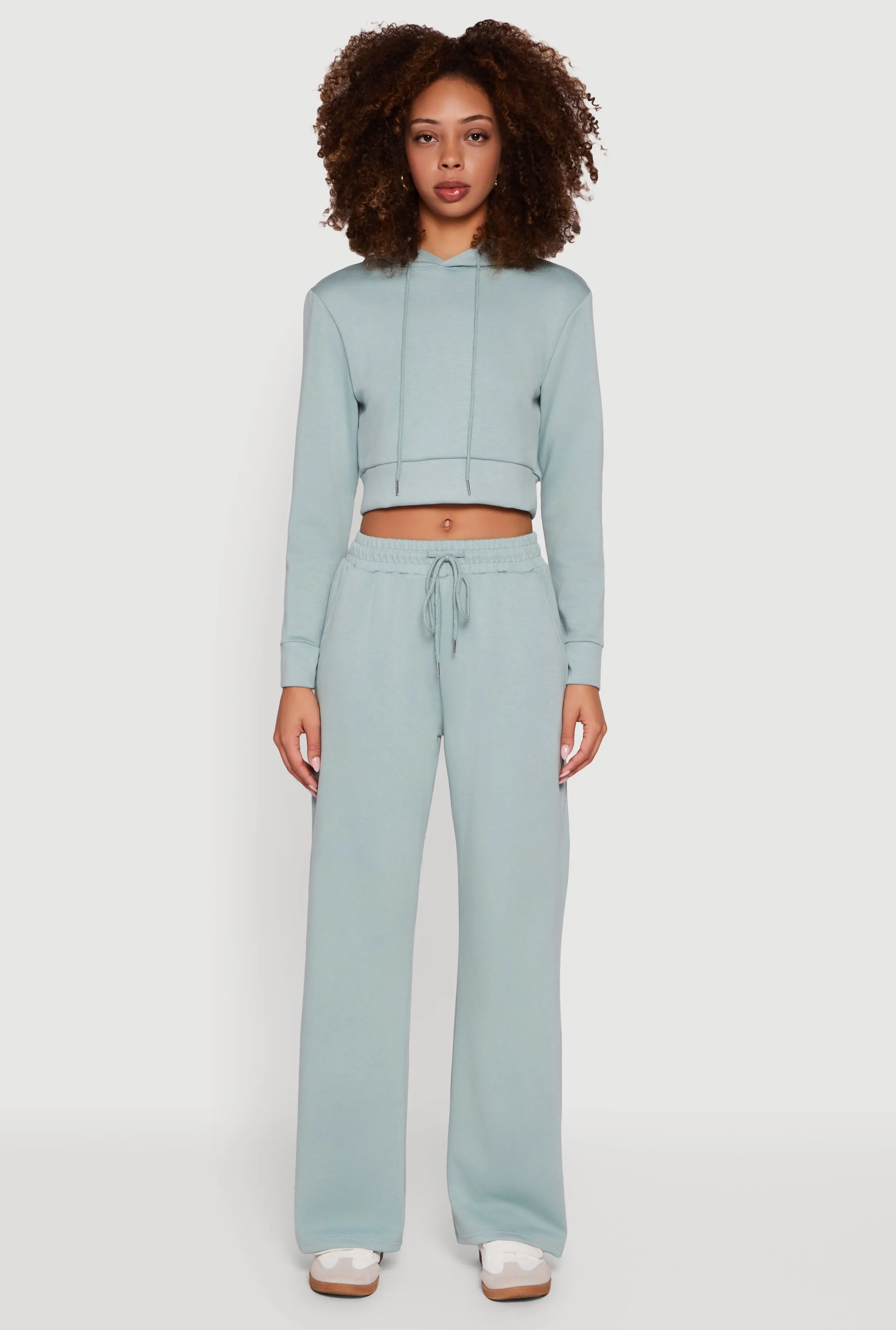 Cropped Long Sleeve Pullover Hoodie sold by Rainbow product image thumbnail 2