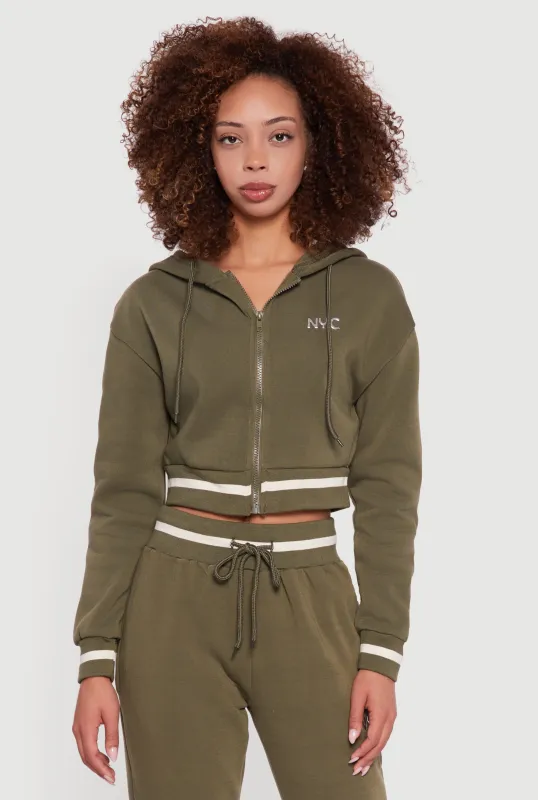 NYC Graphic Fleece Lined Hooded Sweatshirt sold by Rainbow