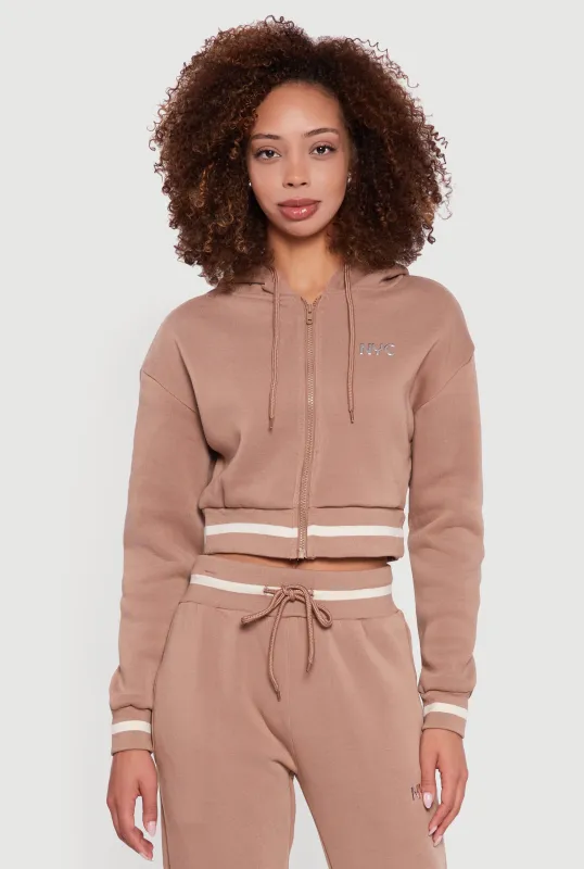 NYC Graphic Fleece Lined Hooded Sweatshirt sold by Rainbow
