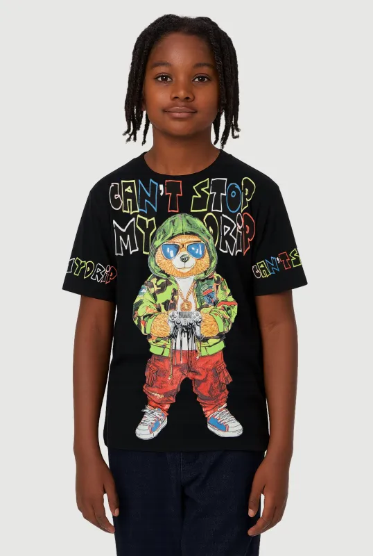 Boys Cant Stop My Drip Graphic Tee made by Rainbow