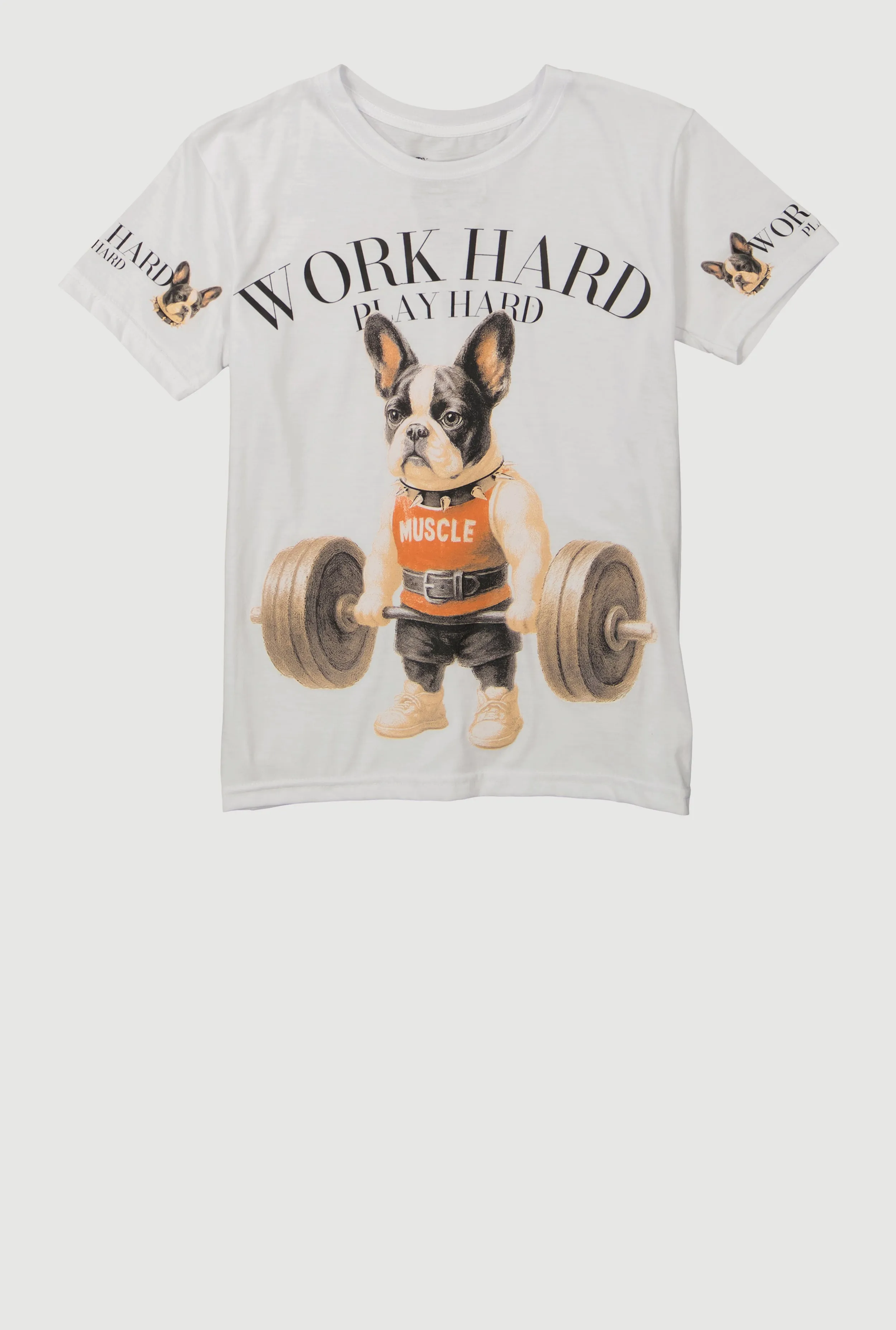 Boys Work Hard Play Hard Graphic Tee sold by Rainbow product image thumbnail 2