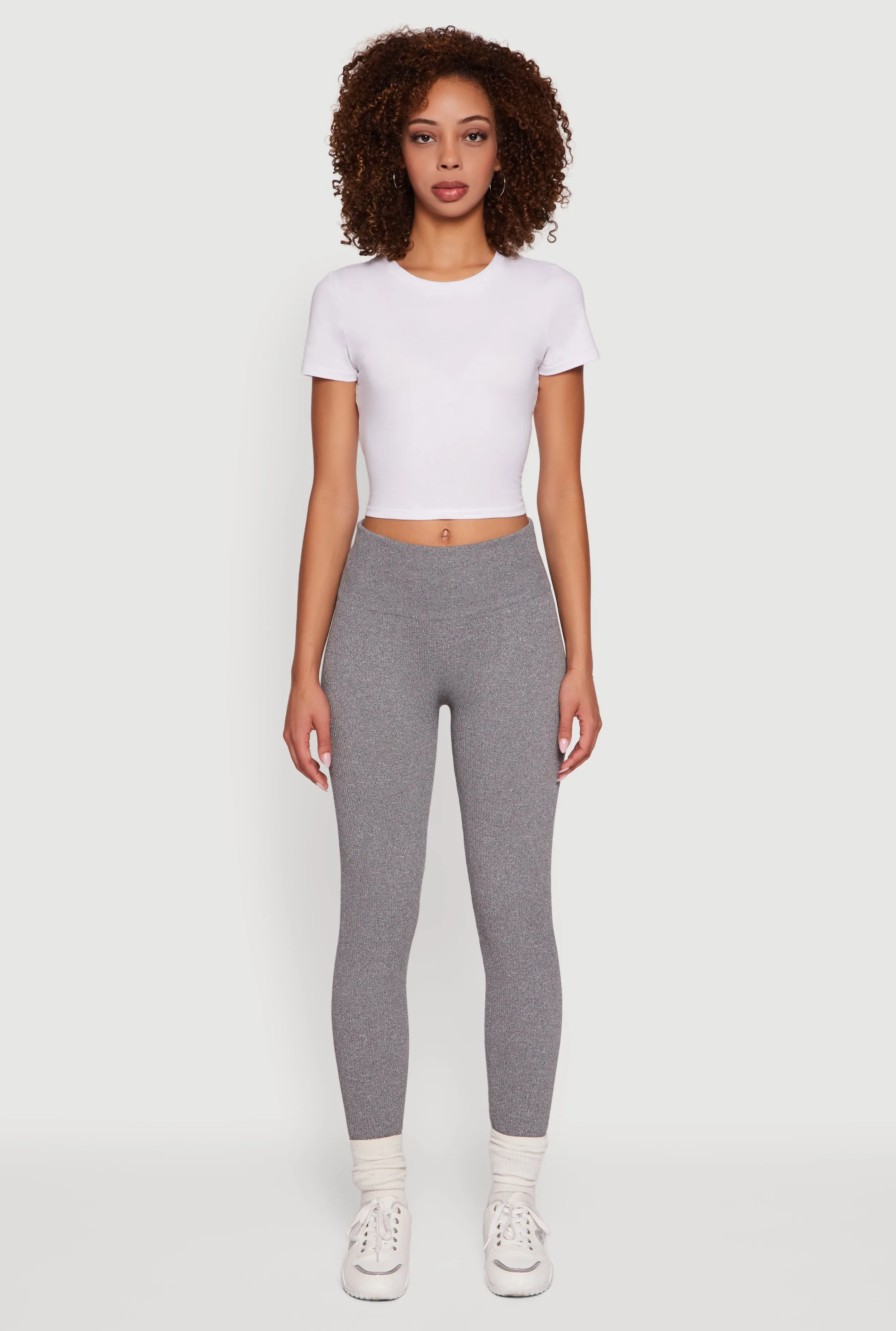 Ribbed Seamless High Waisted Leggings sold by Rainbow product image thumbnail 2