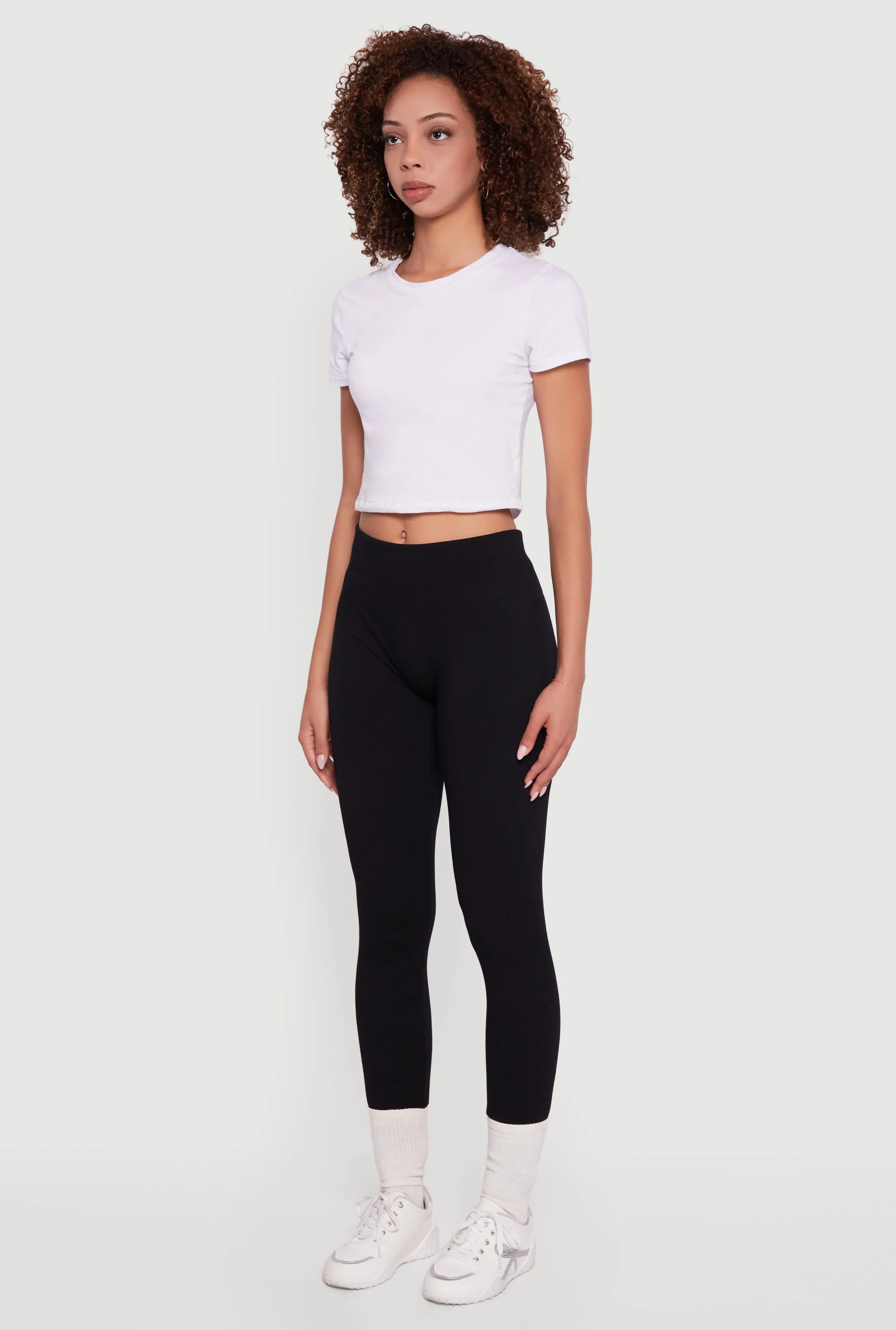 Ribbed Seamless High Waisted Leggings sold by Rainbow product image thumbnail 3
