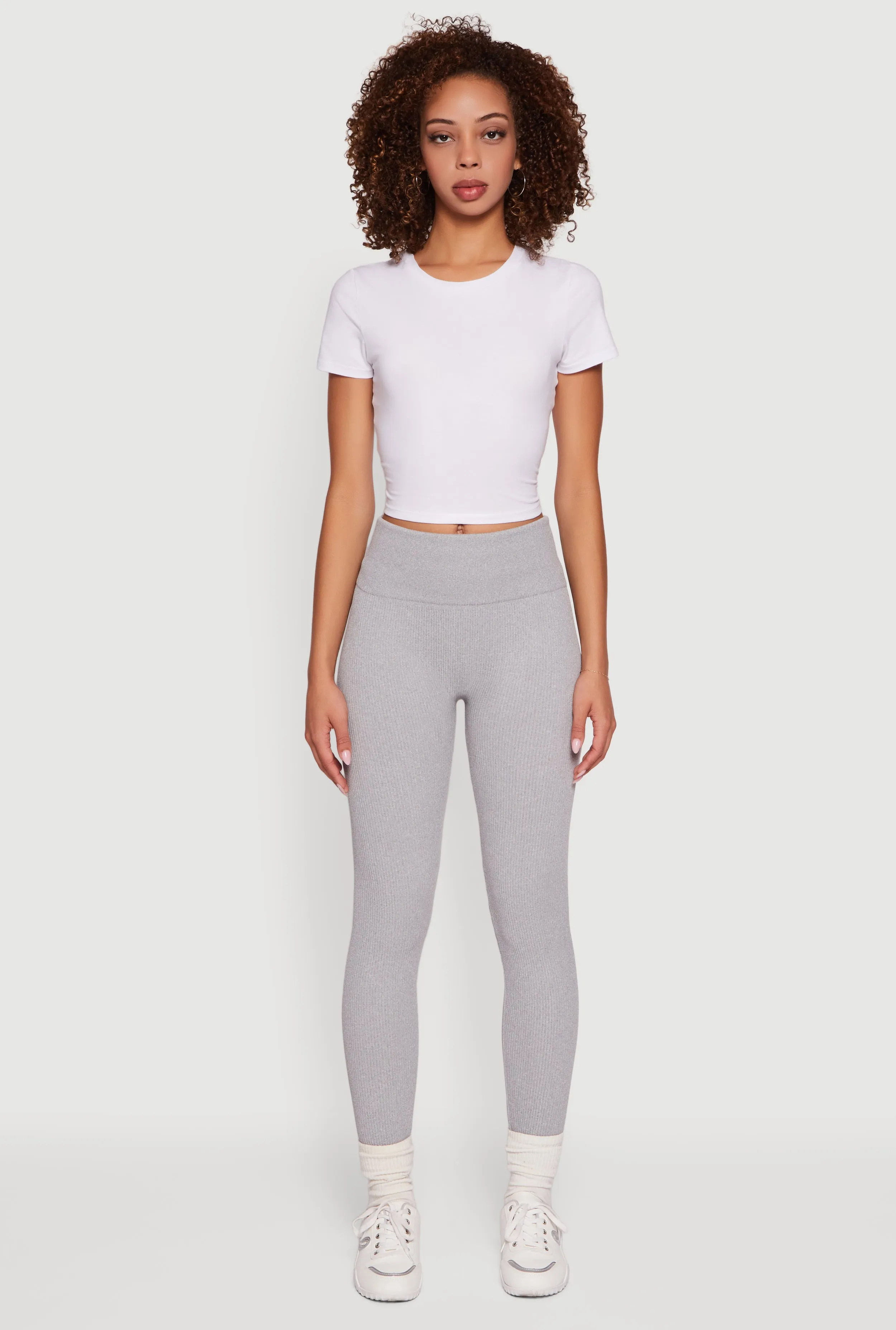 Ribbed Seamless High Waisted Leggings sold by Rainbow product image thumbnail 2
