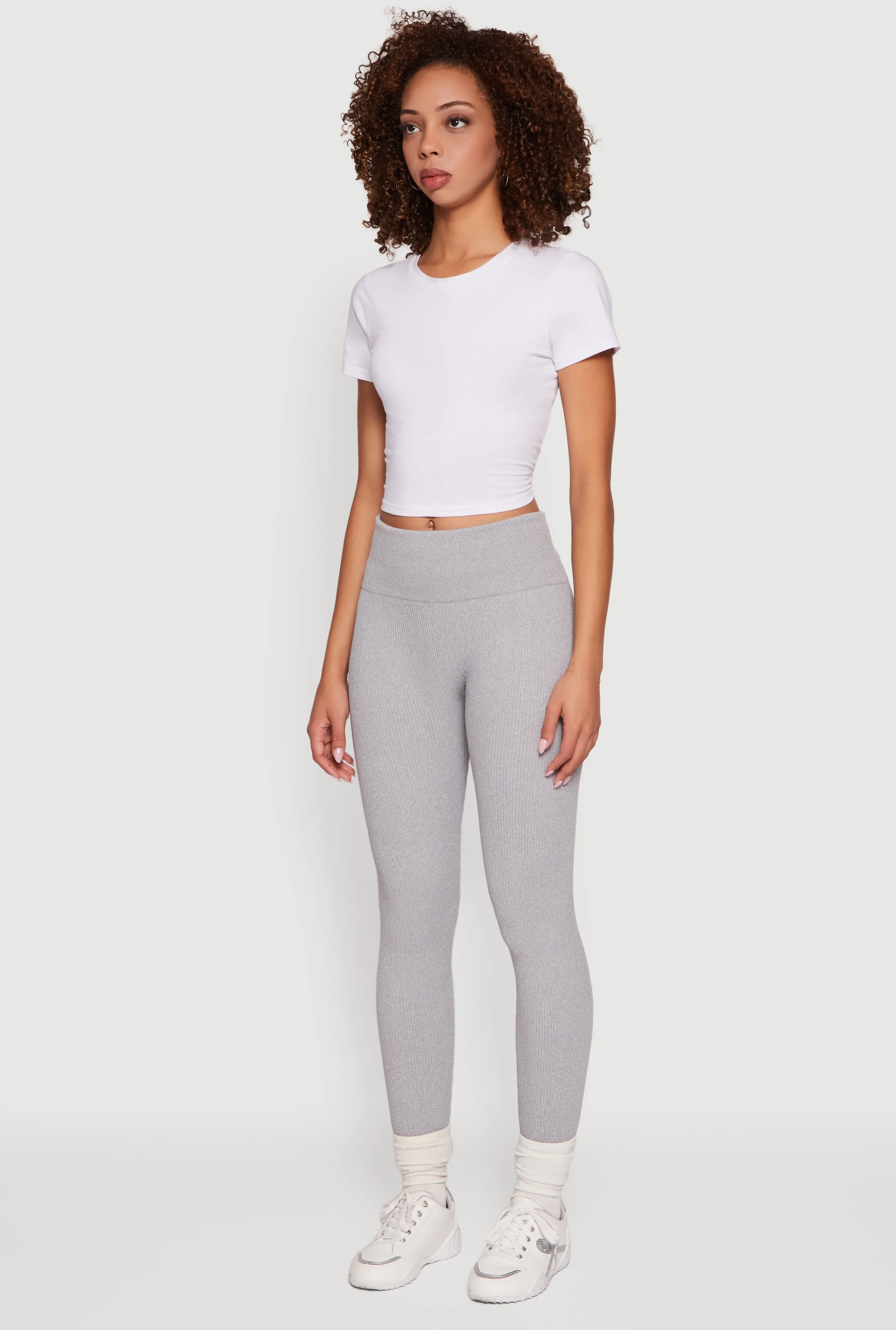 Ribbed Seamless High Waisted Leggings sold by Rainbow product image thumbnail 3