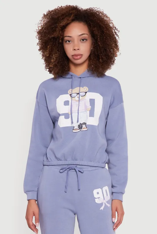 Graphic Print Fleece Lined Hooded Sweatshirt sold by Rainbow