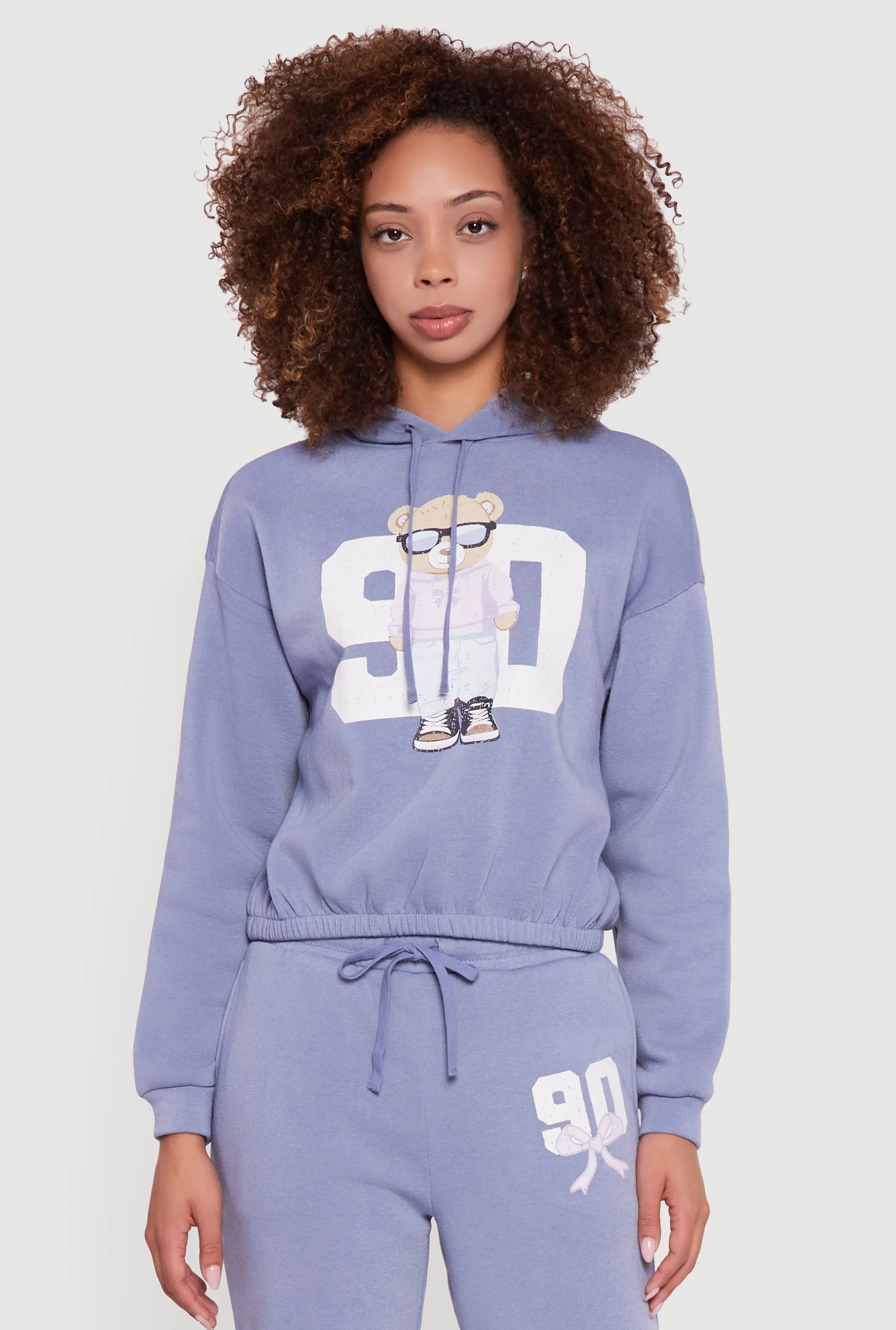 Graphic Print Fleece Lined Hooded Sweatshirt sold by Rainbow