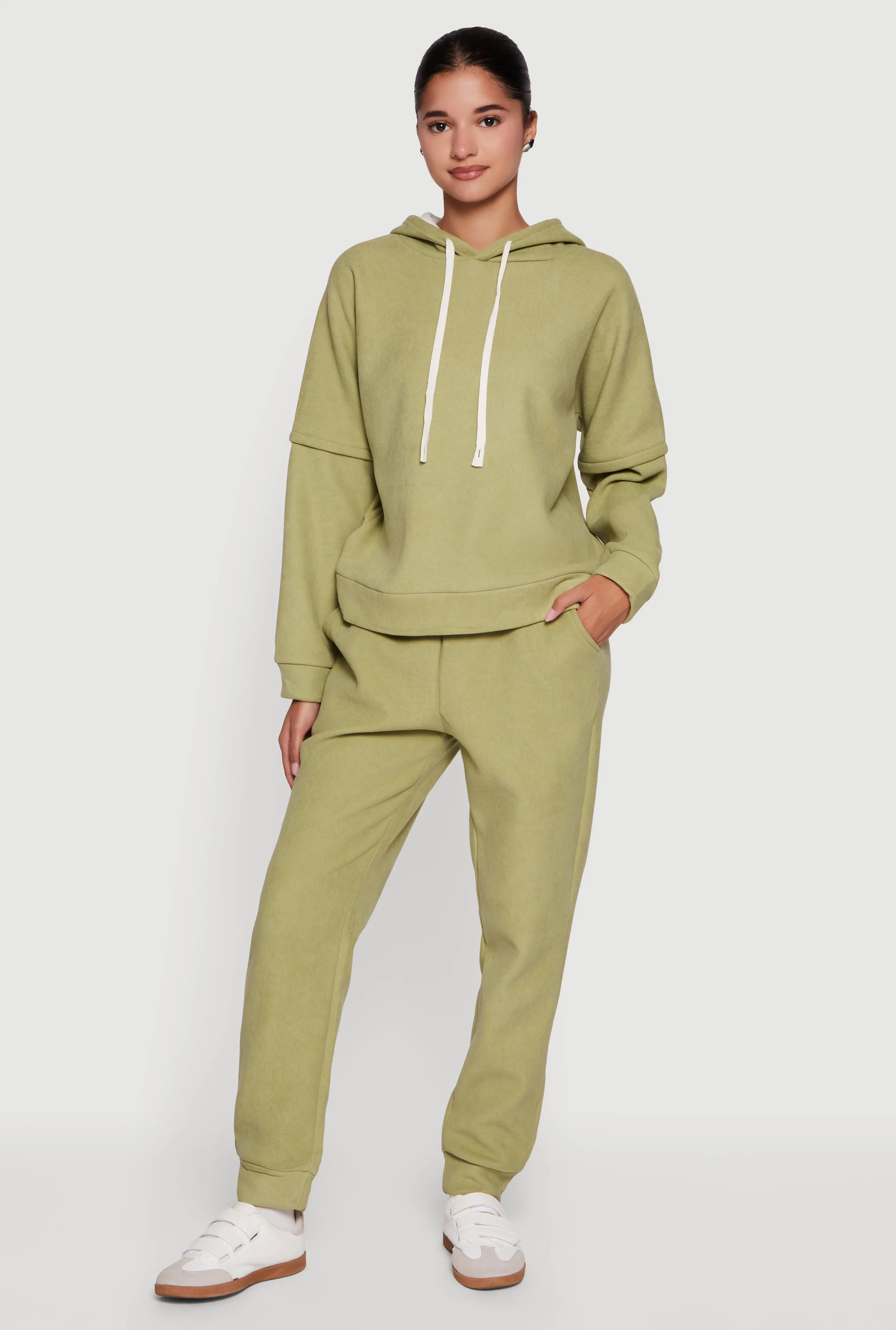 Plush Lined High Waisted Drawstring Joggers sold by Rainbow