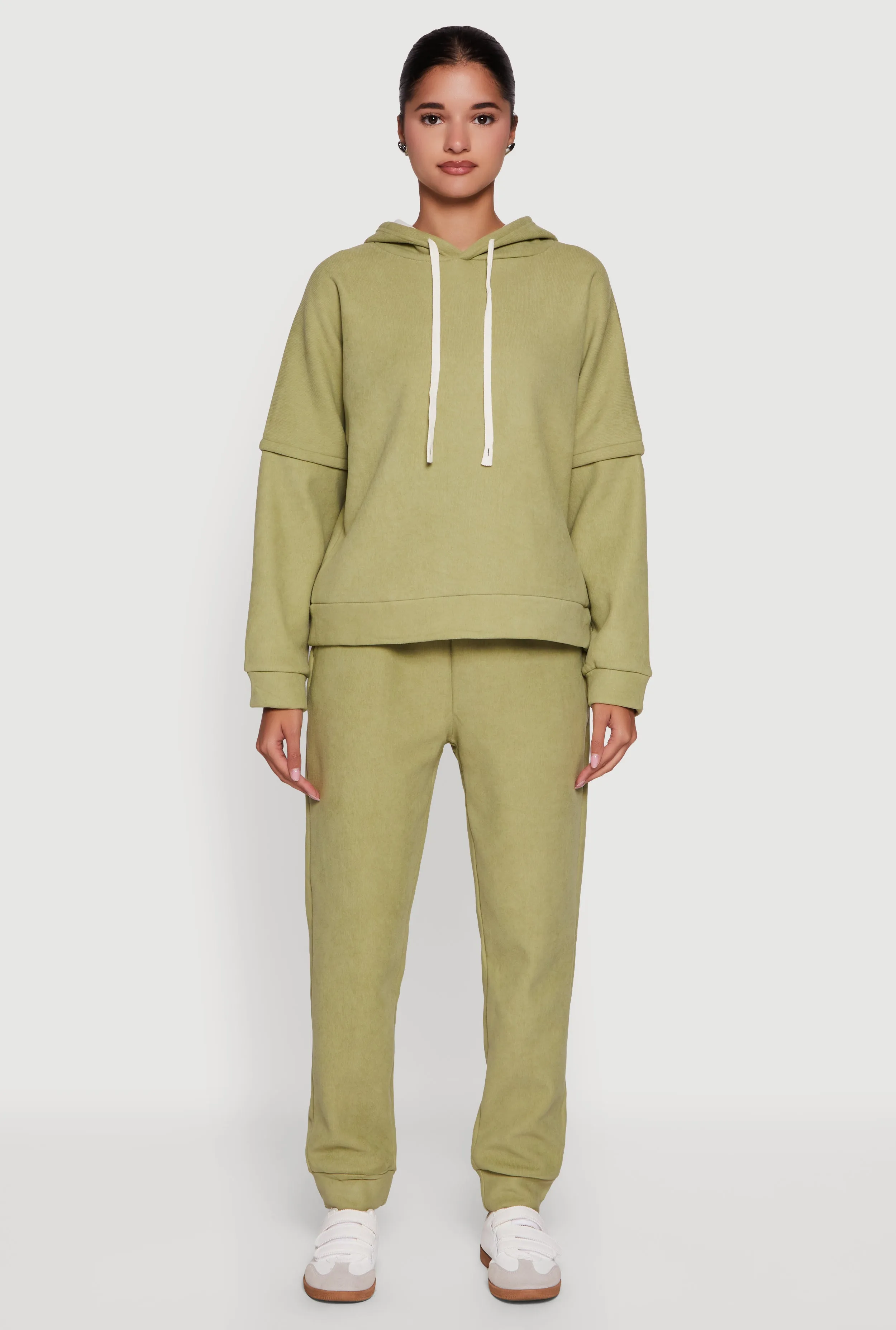 Plush Lined High Waisted Drawstring Joggers sold by Rainbow product image thumbnail 2