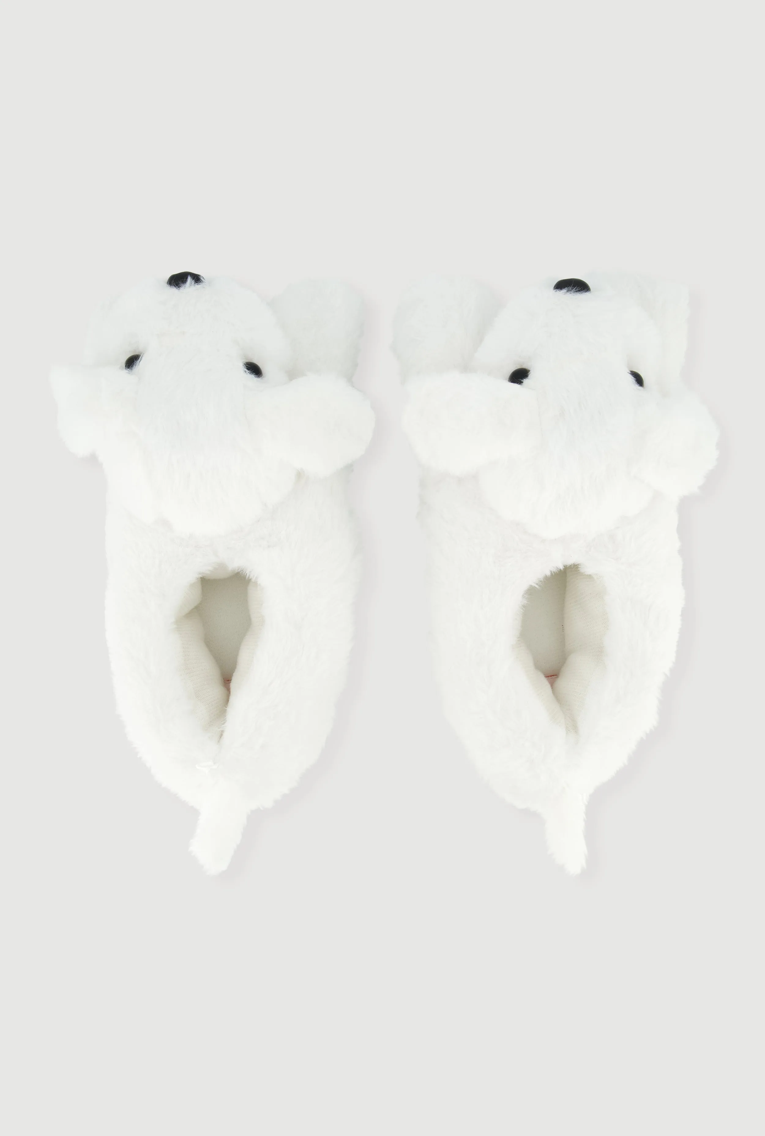 Girls Faux Fur Maltese Dog Slippers sold by Rainbow product image thumbnail 5