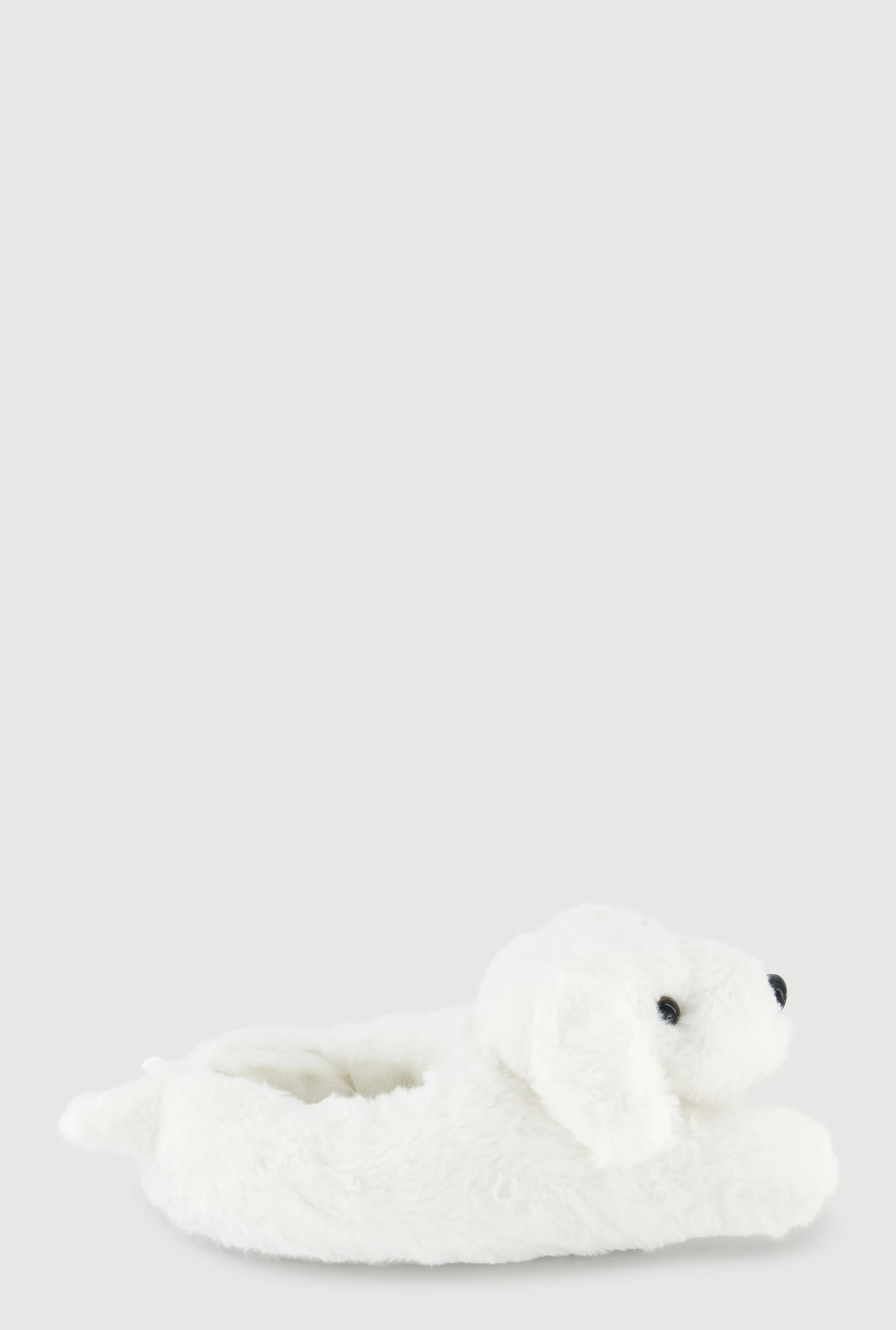 Girls Faux Fur Maltese Dog Slippers sold by Rainbow product image thumbnail 2