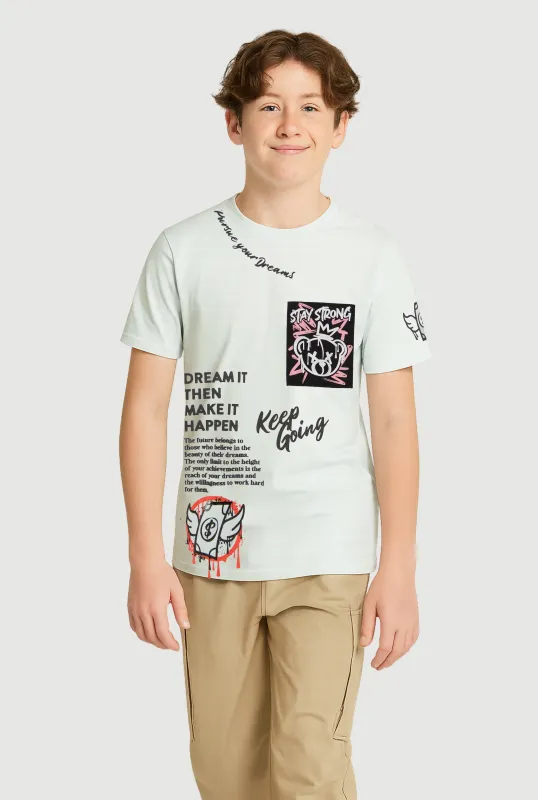 Boys Dream It Then Make It Happen Graphic Tee sold by Rainbow