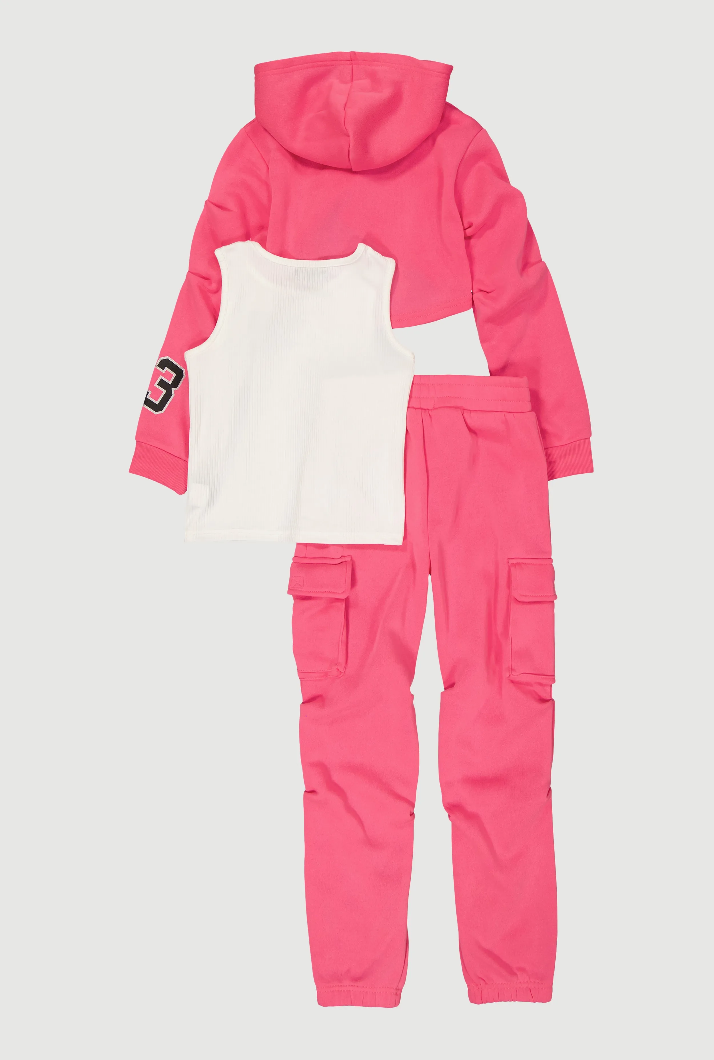 Girls Chicago Graphic Pleated Sweatshirt and Sweatpants with Tank Top sold by Rainbow product image thumbnail 3