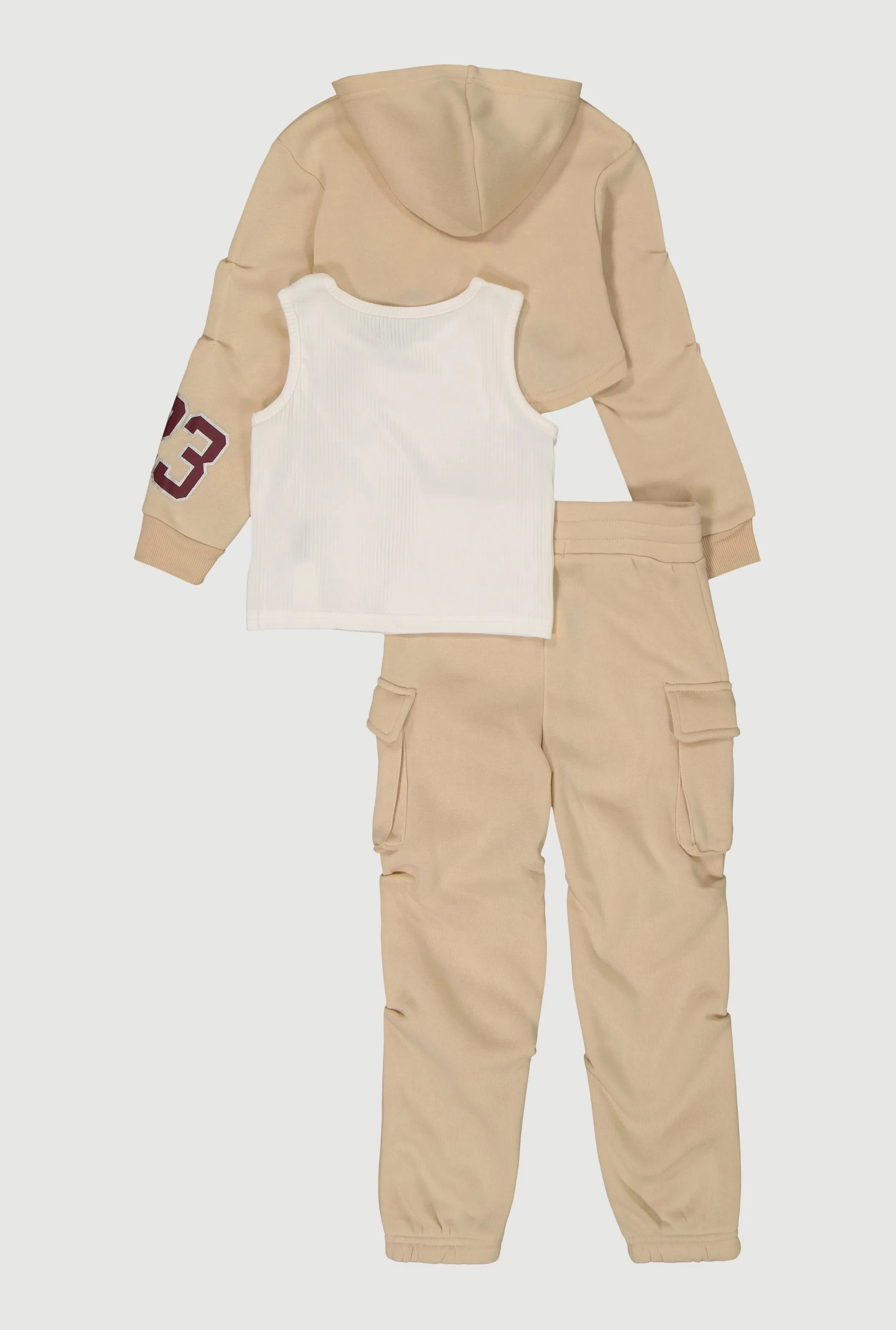 Little Girls Chicago Graphic Sweatshirt and Sweatpants with Tank Top sold by Rainbow product image thumbnail 3