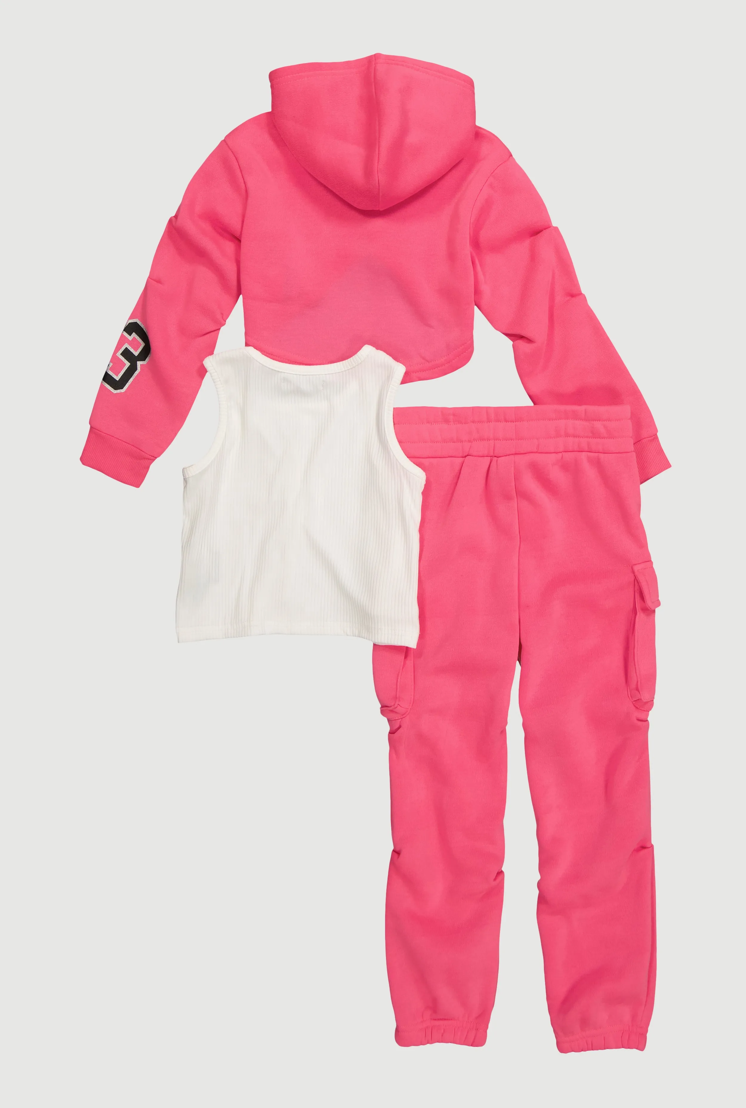 Little Girls Chicago Graphic Sweatshirt and Sweatpants with Tank Top sold by Rainbow product image thumbnail 3