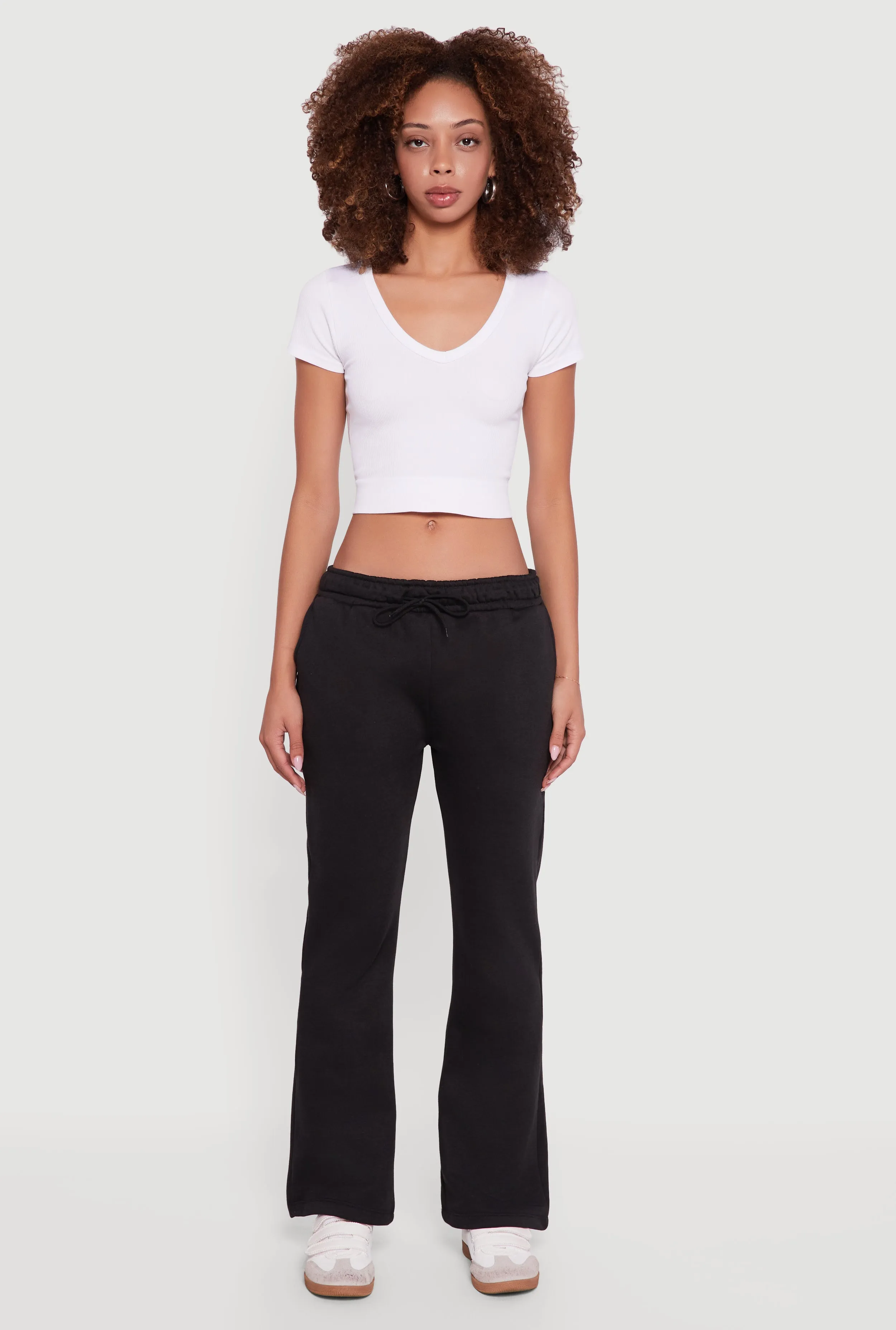 Drawstring Waist Slim Bootcut Sweatpants sold by Rainbow product image thumbnail 2