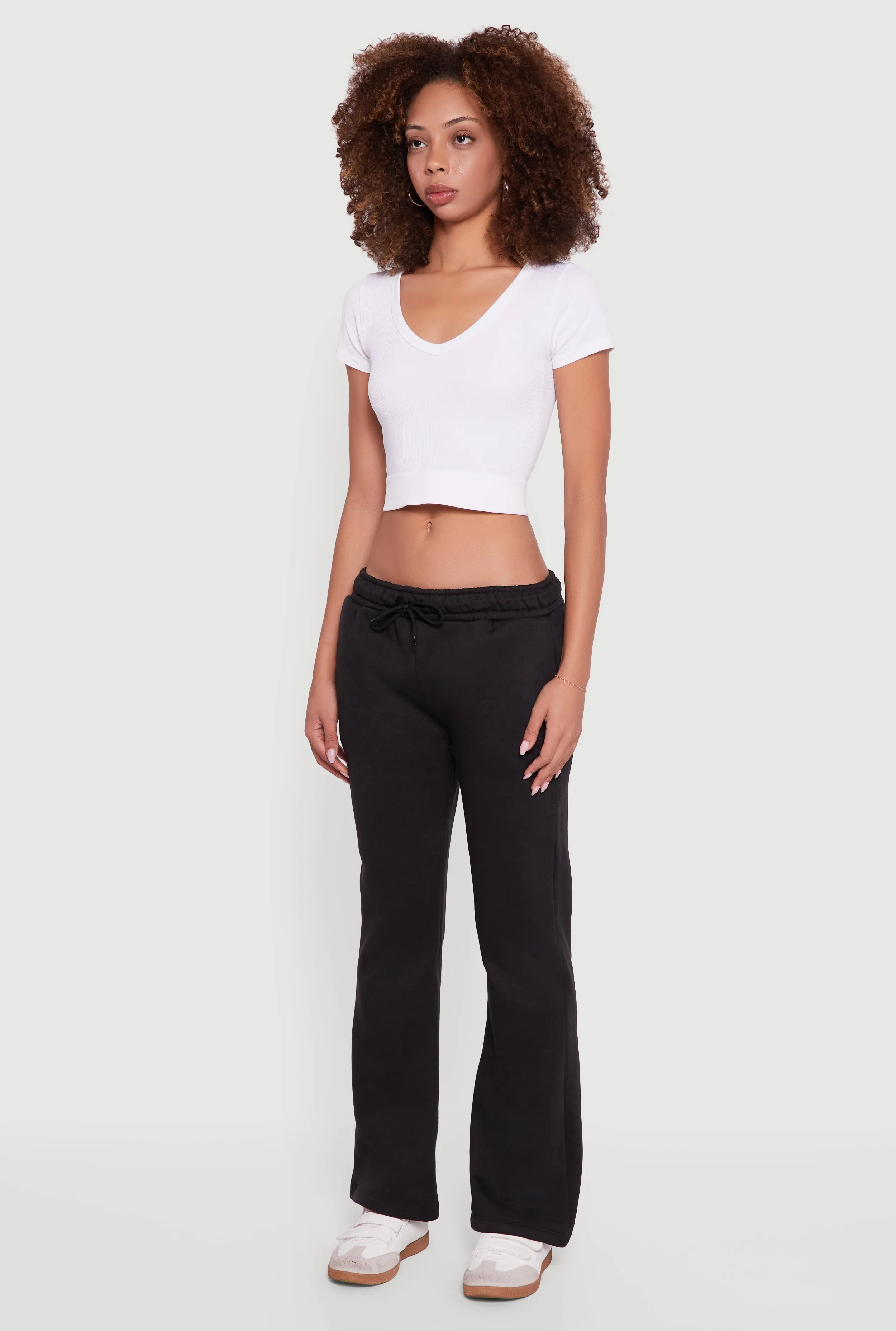 Drawstring Waist Slim Bootcut Sweatpants sold by Rainbow product image thumbnail 3