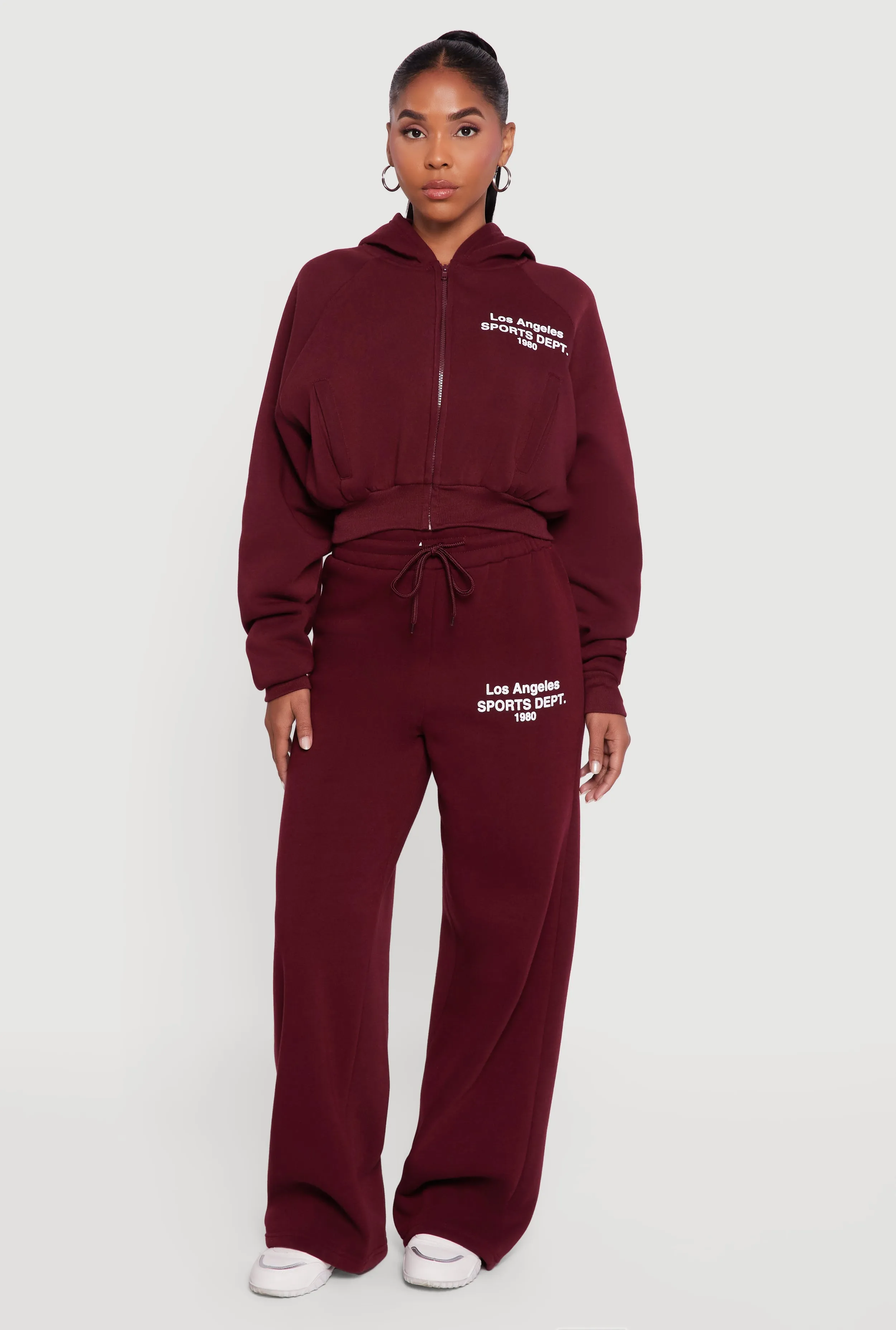 Los Angeles Graphic Drawstring Waist Wide Leg Sweatpants sold by Rainbow product image thumbnail 5