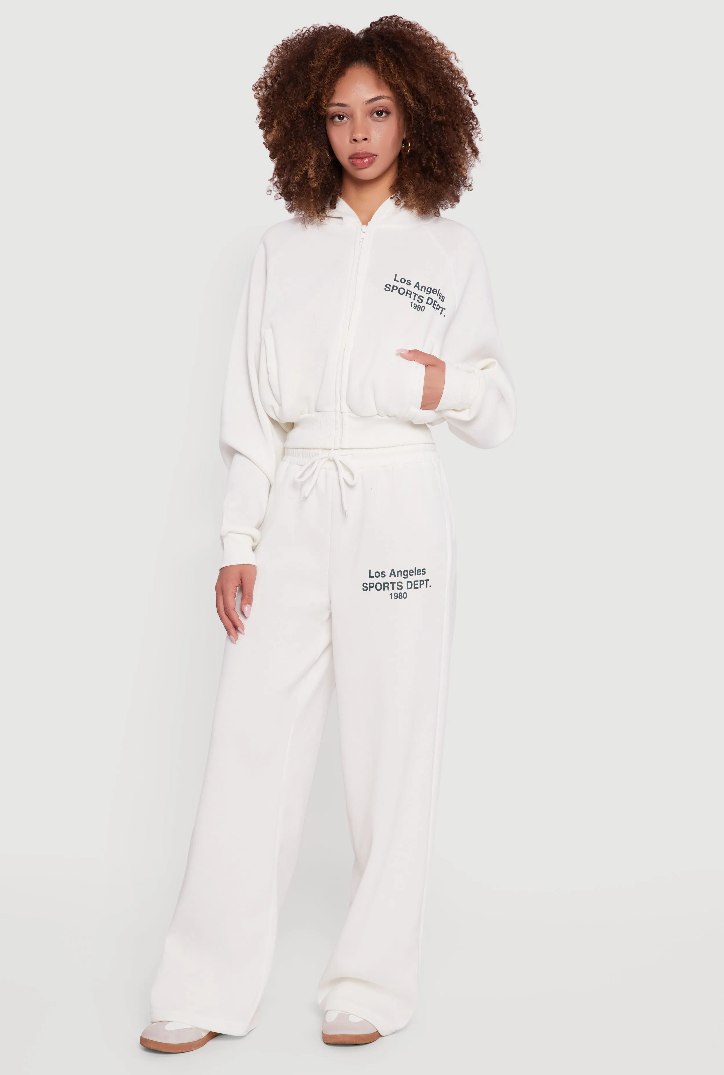 Los Angeles Graphic Drawstring Waist Wide Leg Sweatpants sold by Rainbow product image thumbnail 3