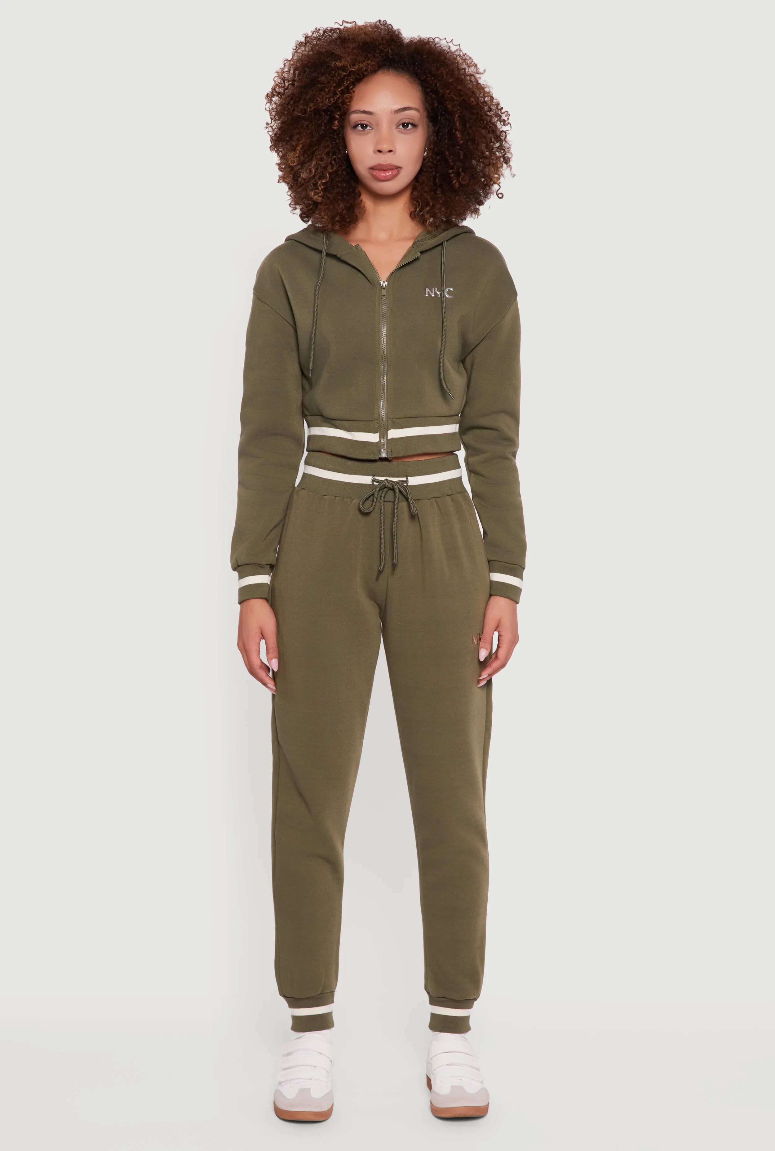 Contrast Trim High Waisted NYC Graphic Joggers sold by Rainbow product image thumbnail 2